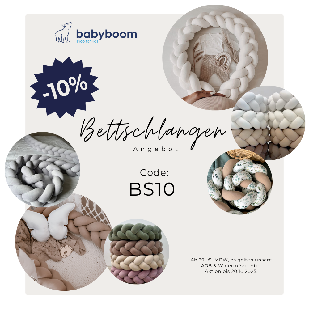 Kuschelige Geborgenheit fürs Kinderzimmer – Bettschlangen mit 10% Rabatt bis 20. Oktober