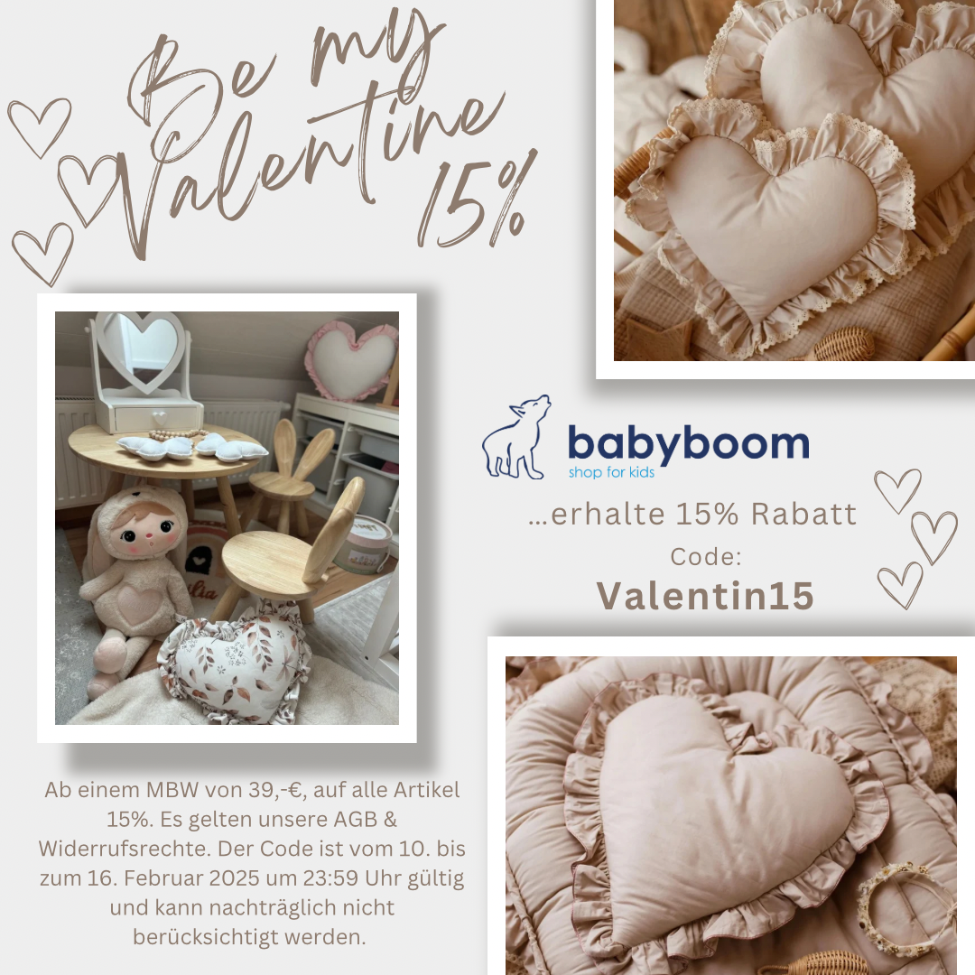 Be my Valentine - 15% Rabatt auf alle Artikel zum Valentinstag
