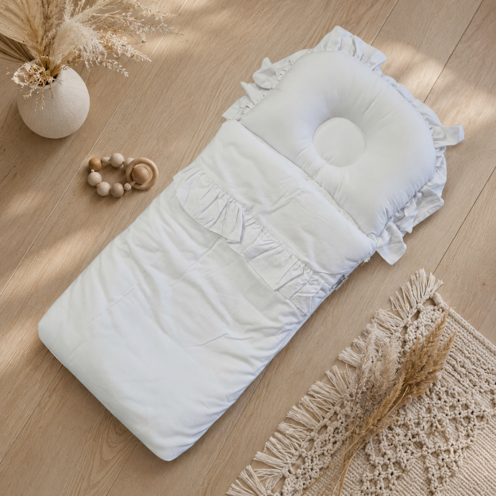 Babyschlafsack mit Rüschen | Baumwolle