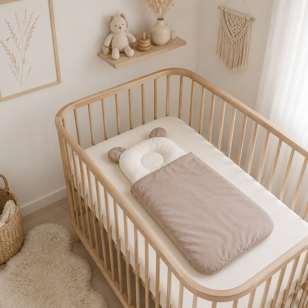 Babyschlafsack mit Bärenohren | Baumwolle