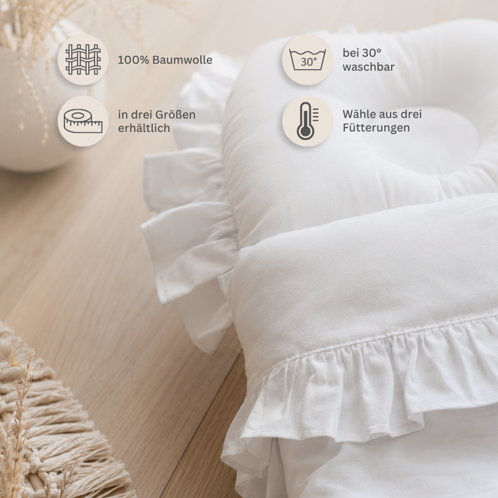 Babyschlafsack mit Rüschen | Baumwolle