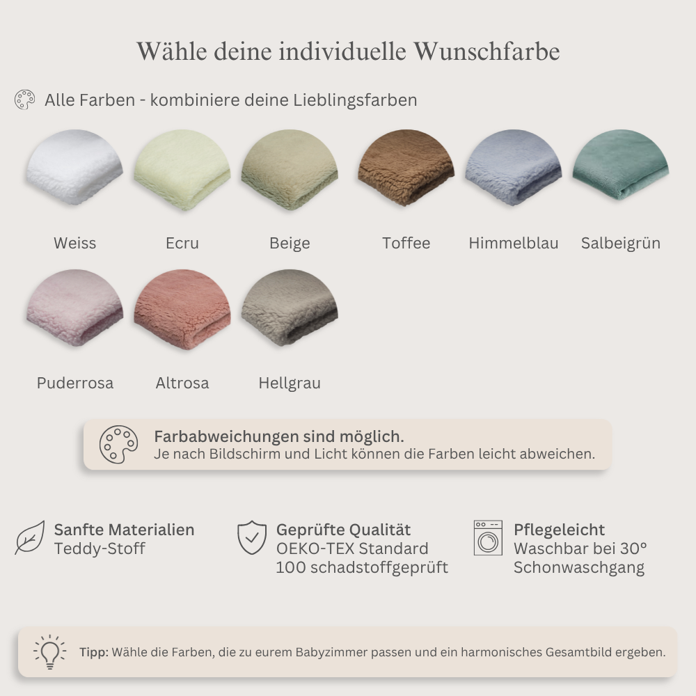 Babyschlafsack "Premium-Linie" | Baumwolle & Teddy-Stoff