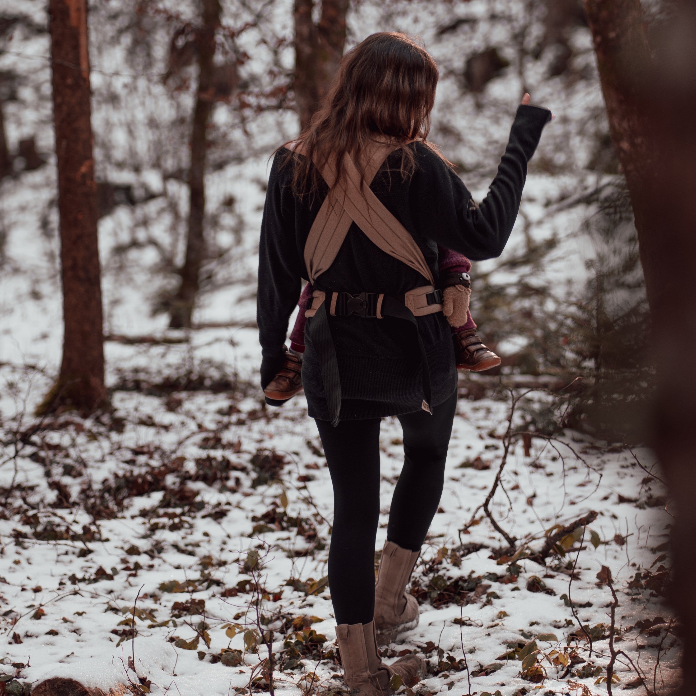 Storchenwiege Babycarrier Sand