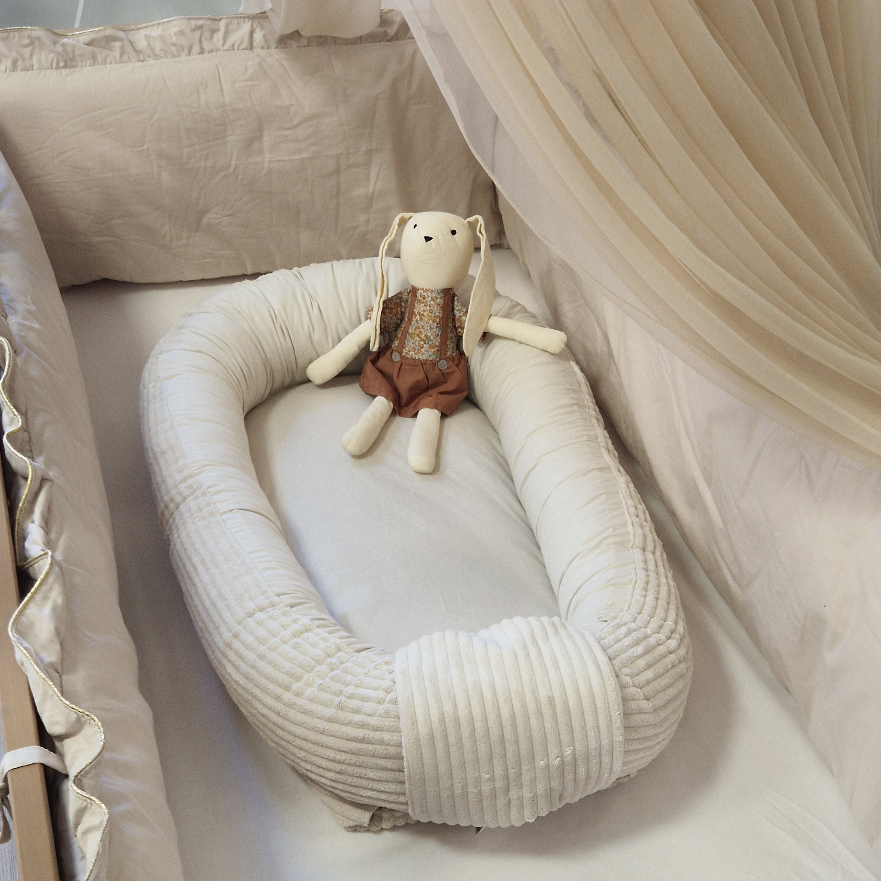 Babynestchen aus Baumwolle & Cord | Natural