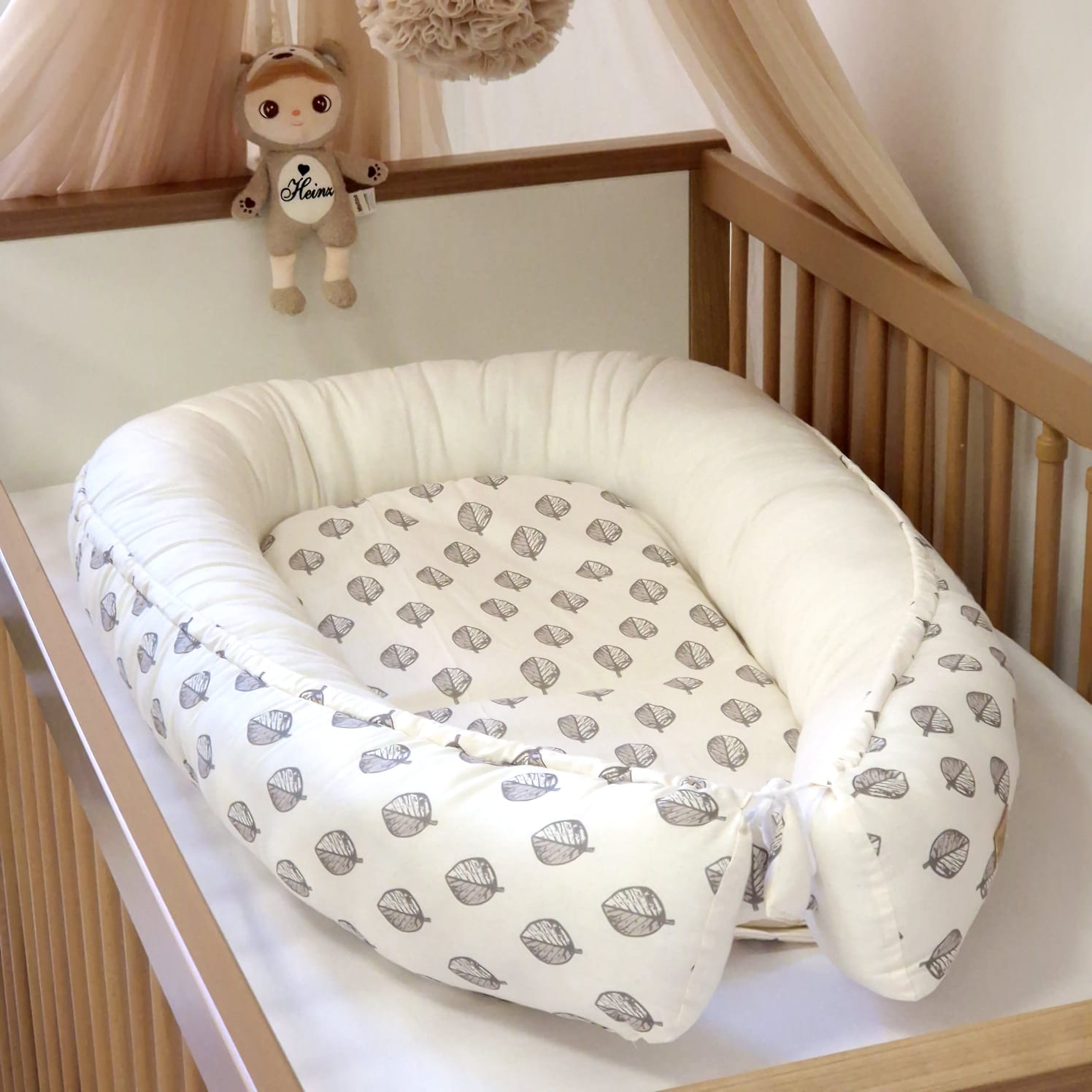 Babynest | ORGANISCHE BIO-BAUMWOLLE | Blätter