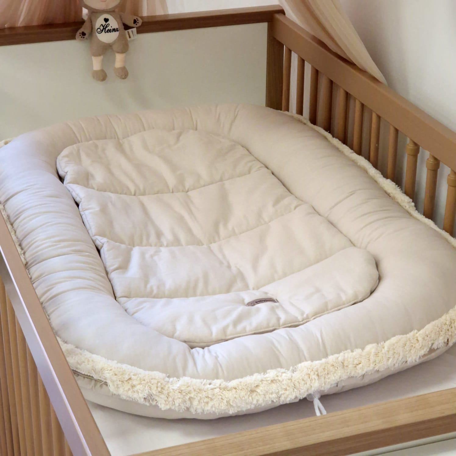 Premium Babynest ETNO mit Fransen | Baumwolle