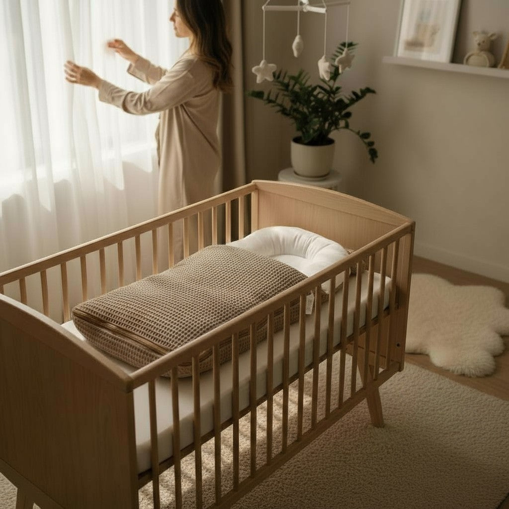 Babyschlafsack mit Bärenohren | Baumwolle & Waffelpique