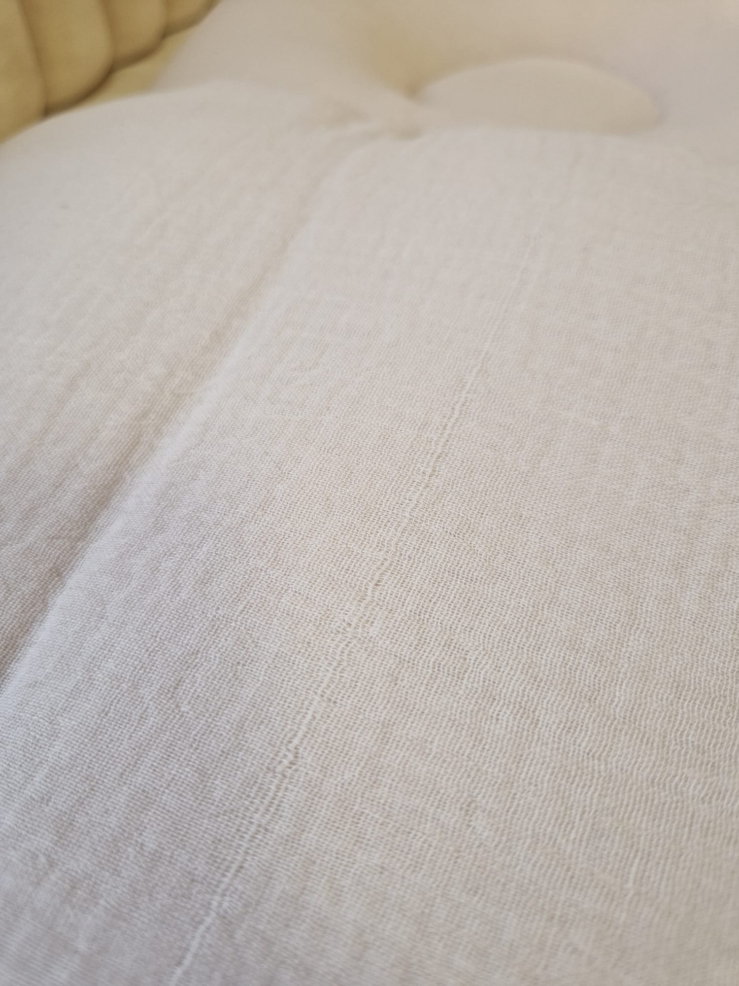 Babyschlafsack mit Bärenohren | Musselin-Stoff | 75 cm | 2,5 TOG | Natural