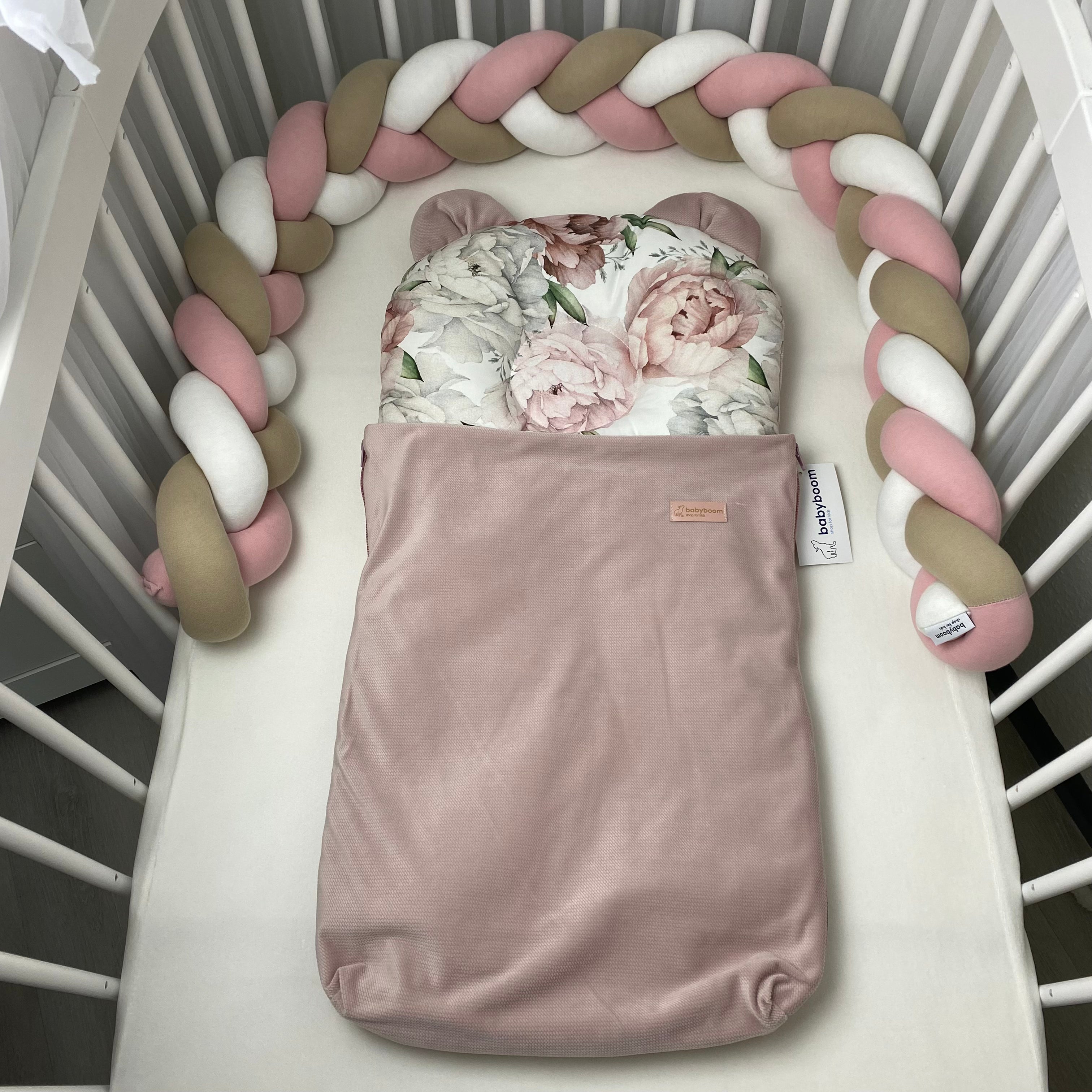 Babyschlafsack mit Bärenohren | Premium Baumwolle & Samt
