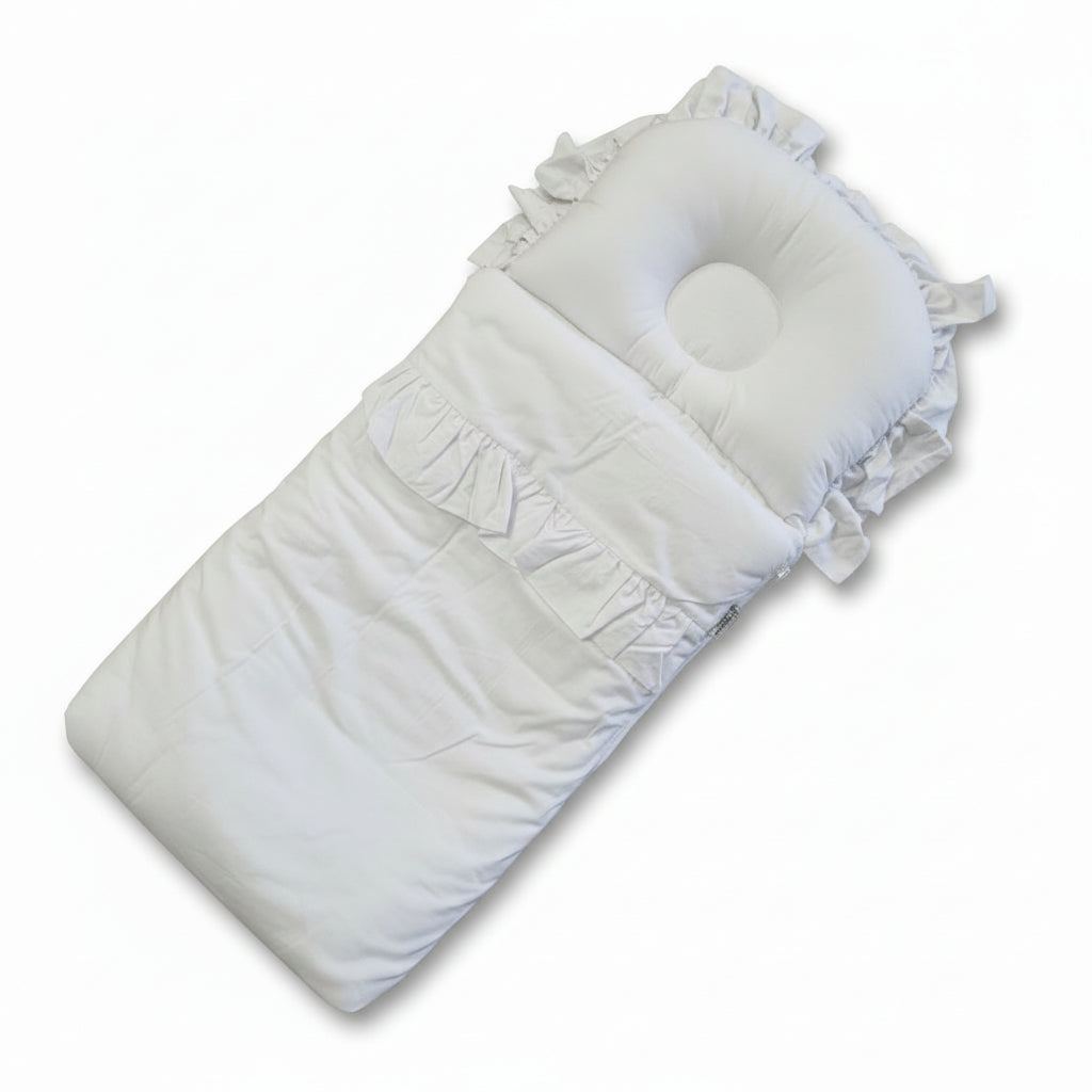 Babyschlafsack mit Rüschen | Baumwolle