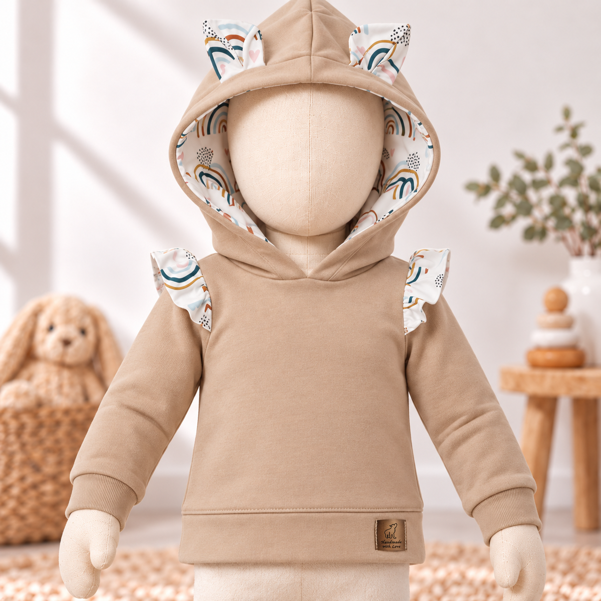 Hoodie Regenbogen | Premium-Sweatstoff