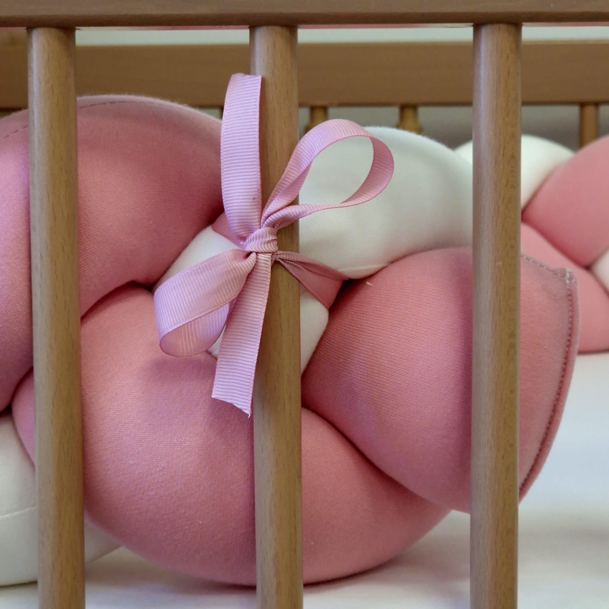 Bettschlange MIDI | Jersey Helle Beere - Sahne - Helle Beere | 280 cm