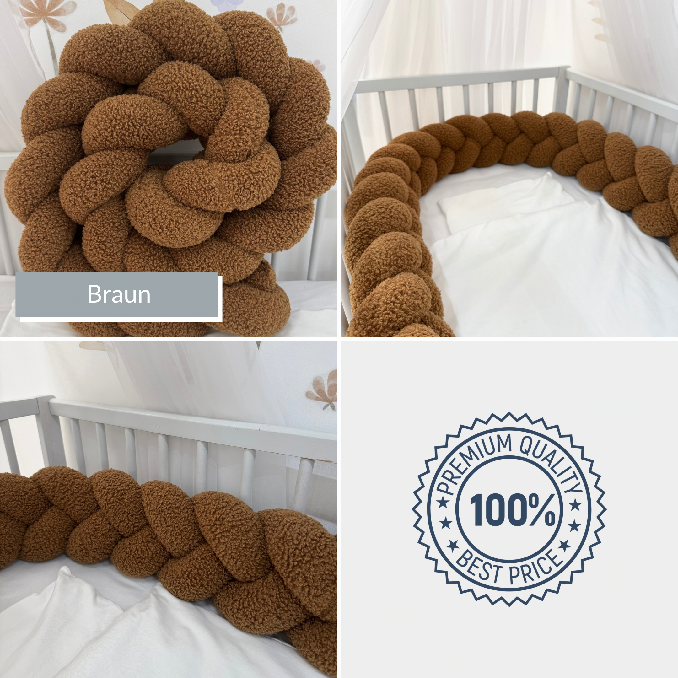 Bettschlange MIDI | Teddy-Stoff