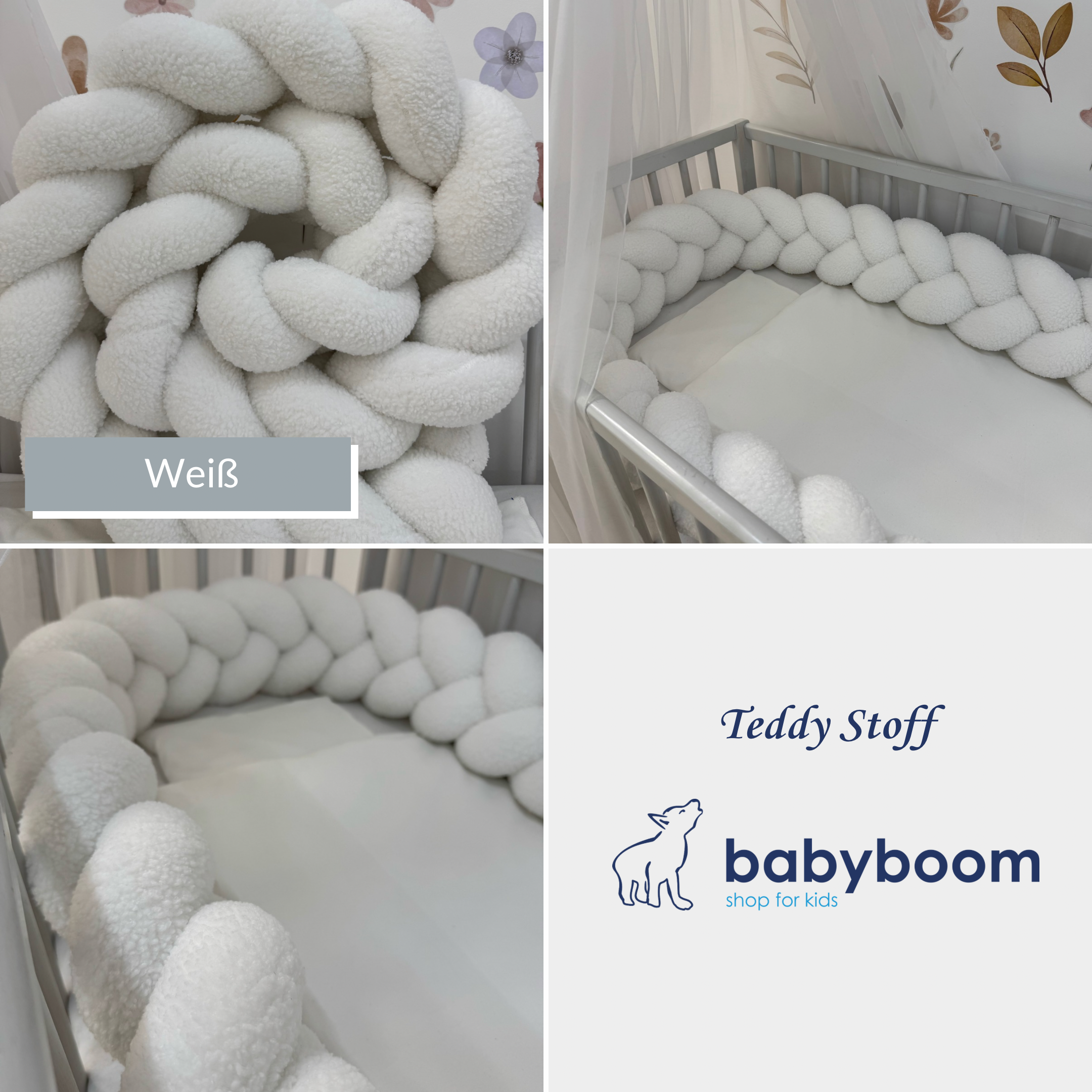 Bettschlange MIDI | Teddy-Stoff