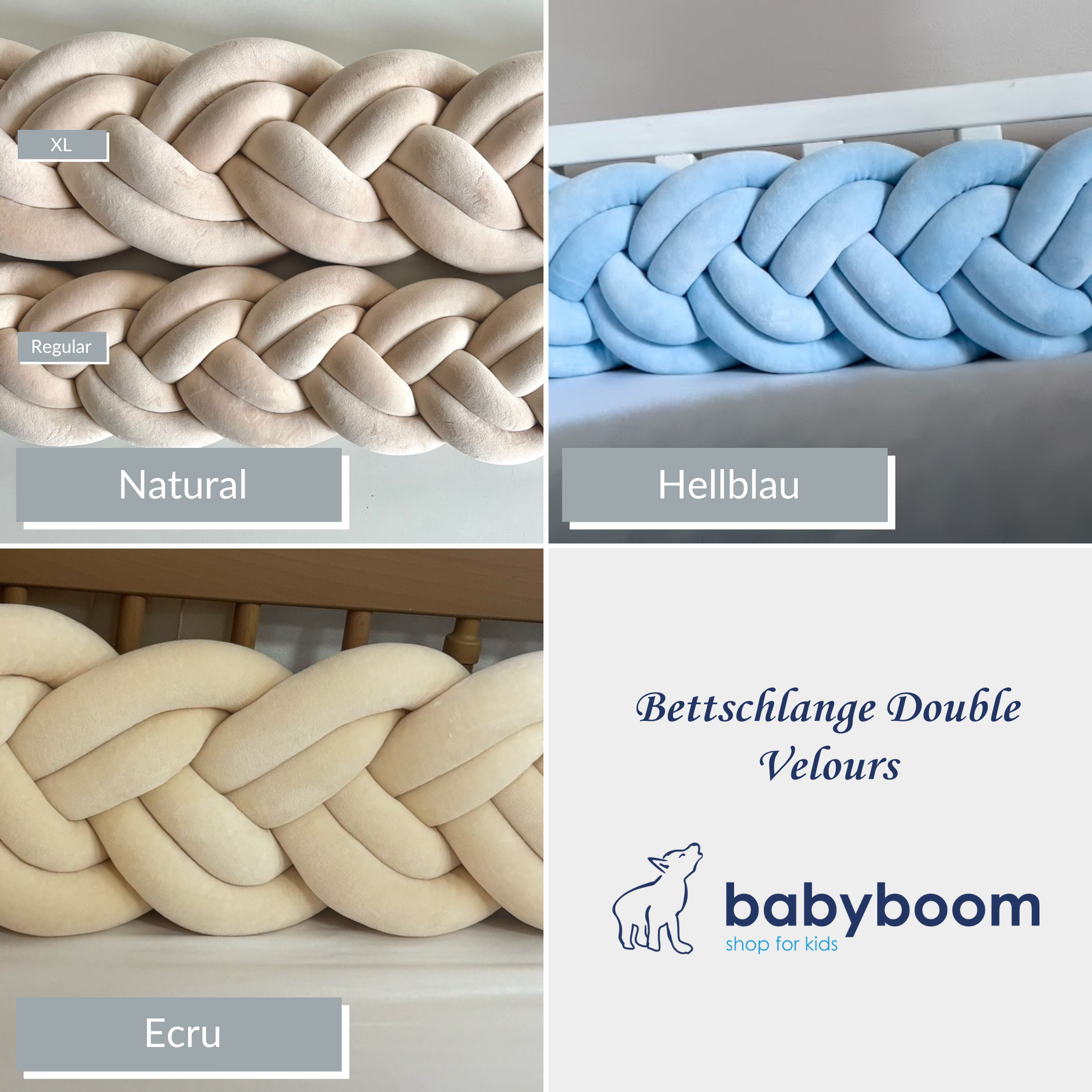 Bettschlange DOUBLE | Velours