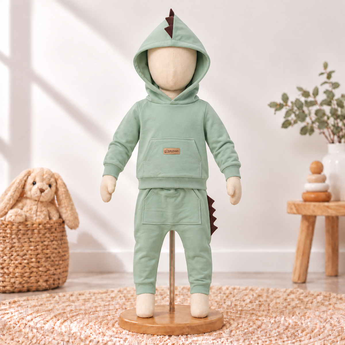 Jogging-Set Dino | Premium-Sweatstoff Mint