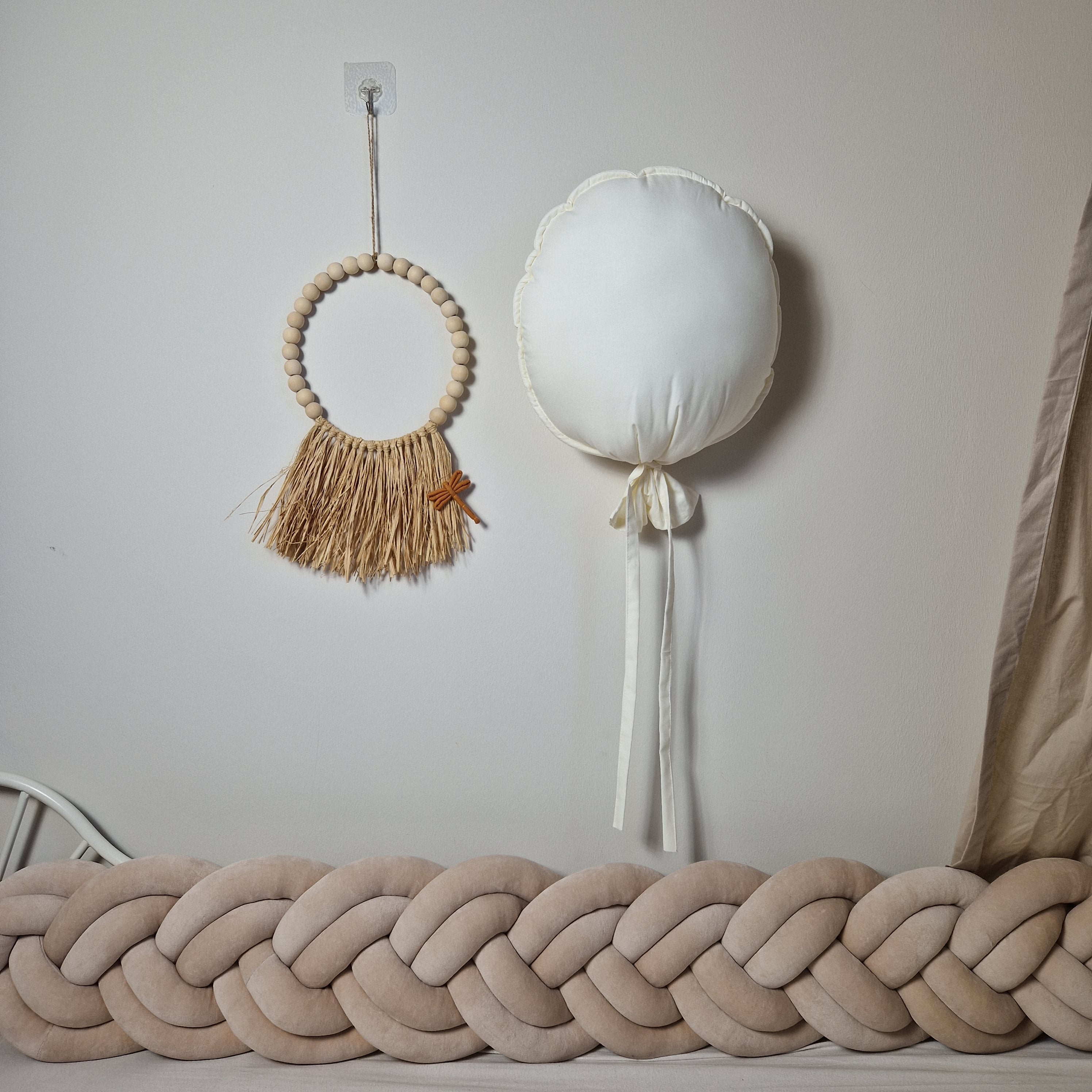 Dekokissen „Luftballon“ | Baumwolle | Ecru