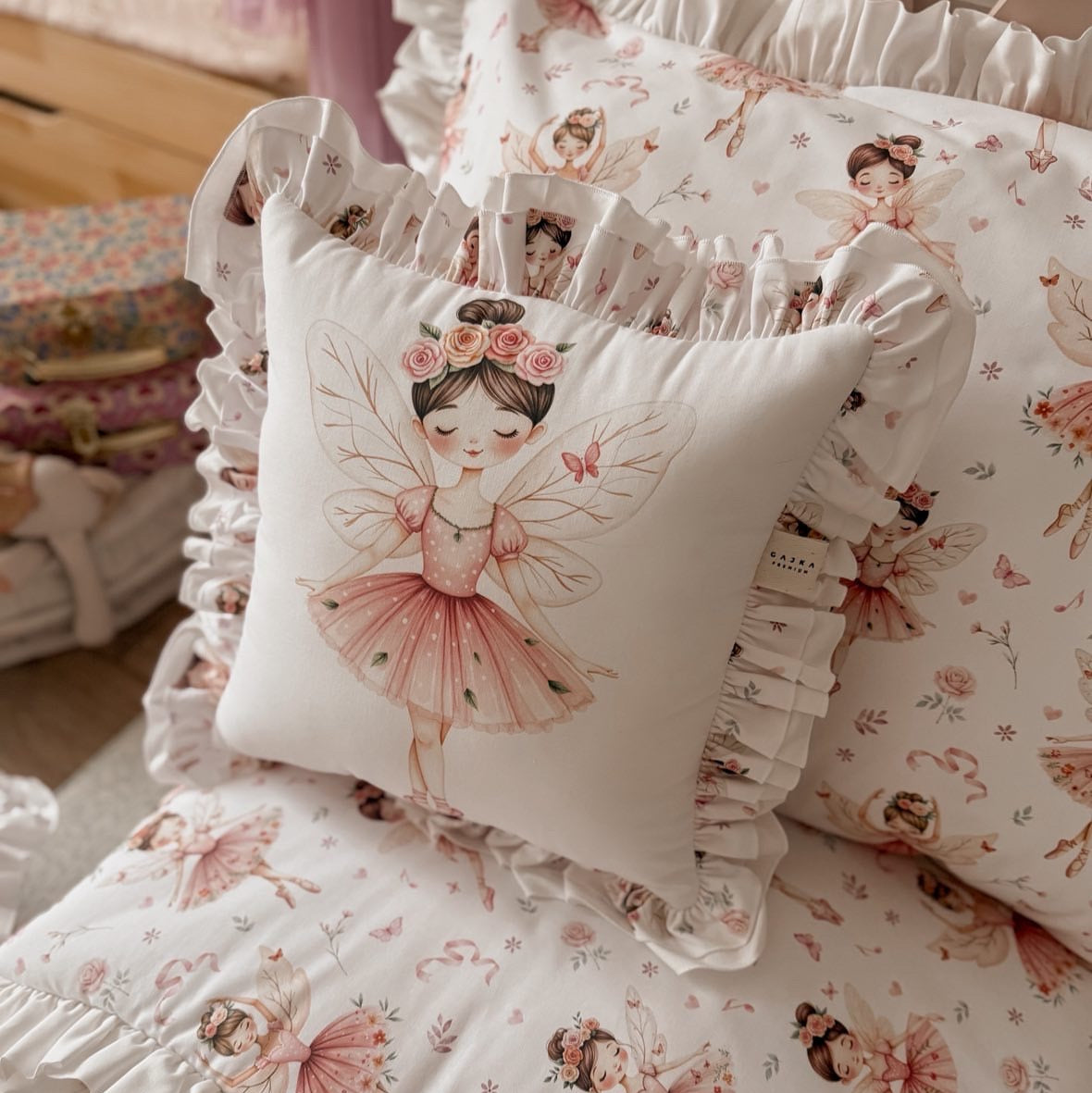 Luxus Dekokissen Ballerina | Premium Baumwolle