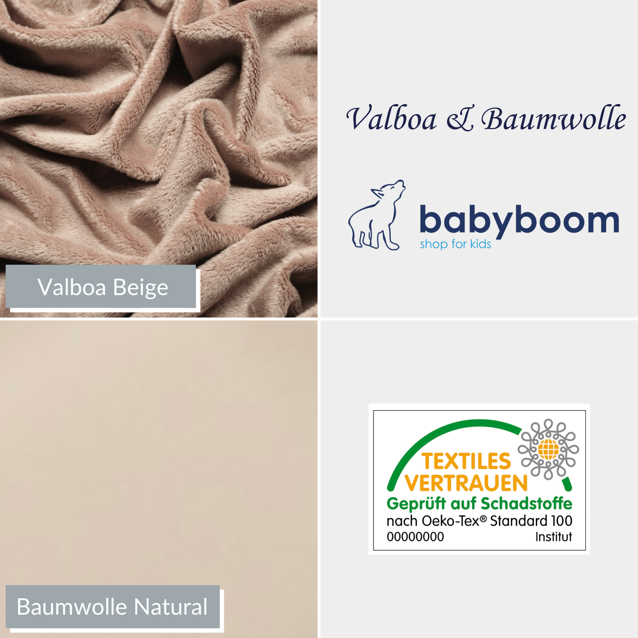 Einschlagdecke für Babyschale mit Reißverschluss | Baumwolle & Valboa