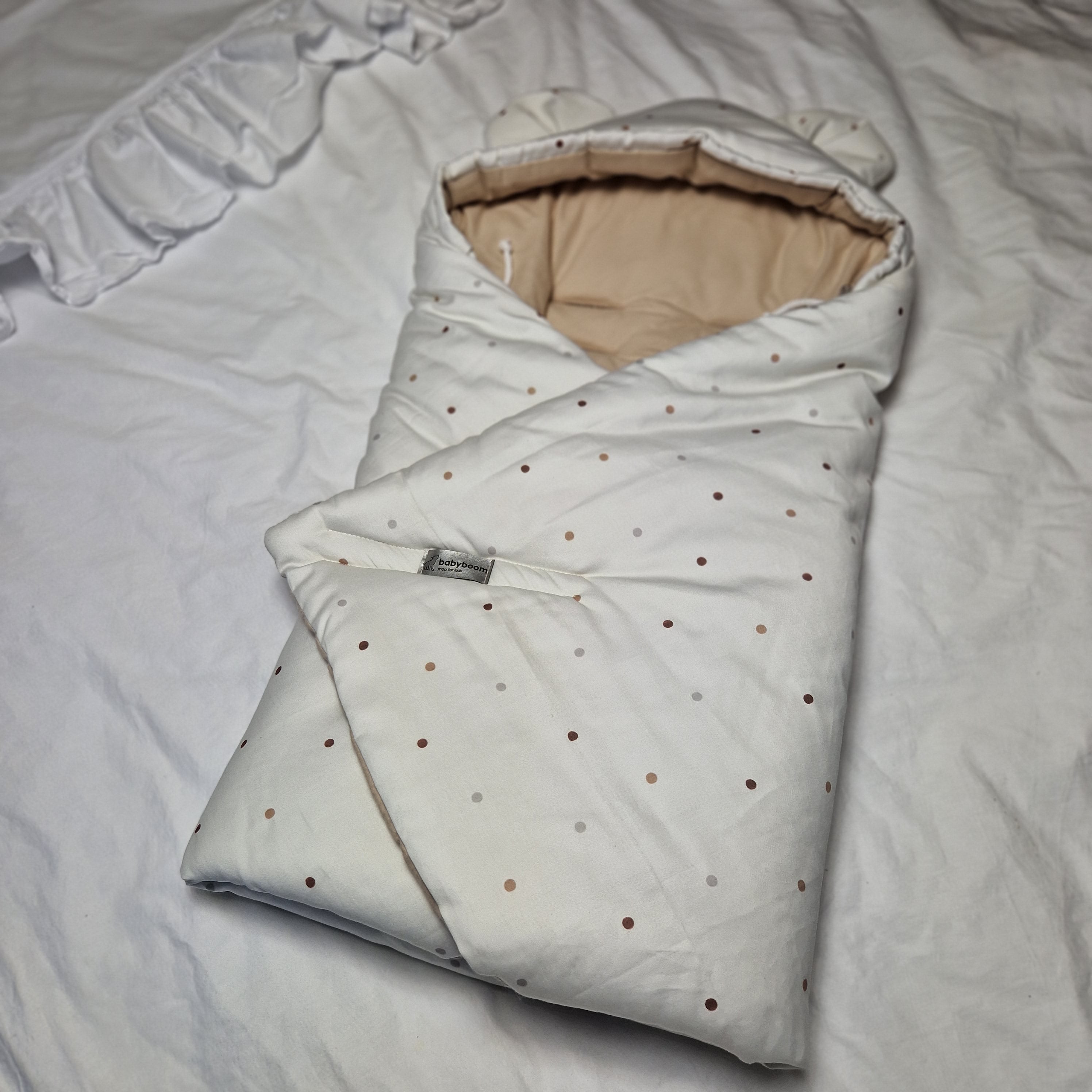 Einschlagdecke für Babyschale mit Klett | Premium Baumwolle