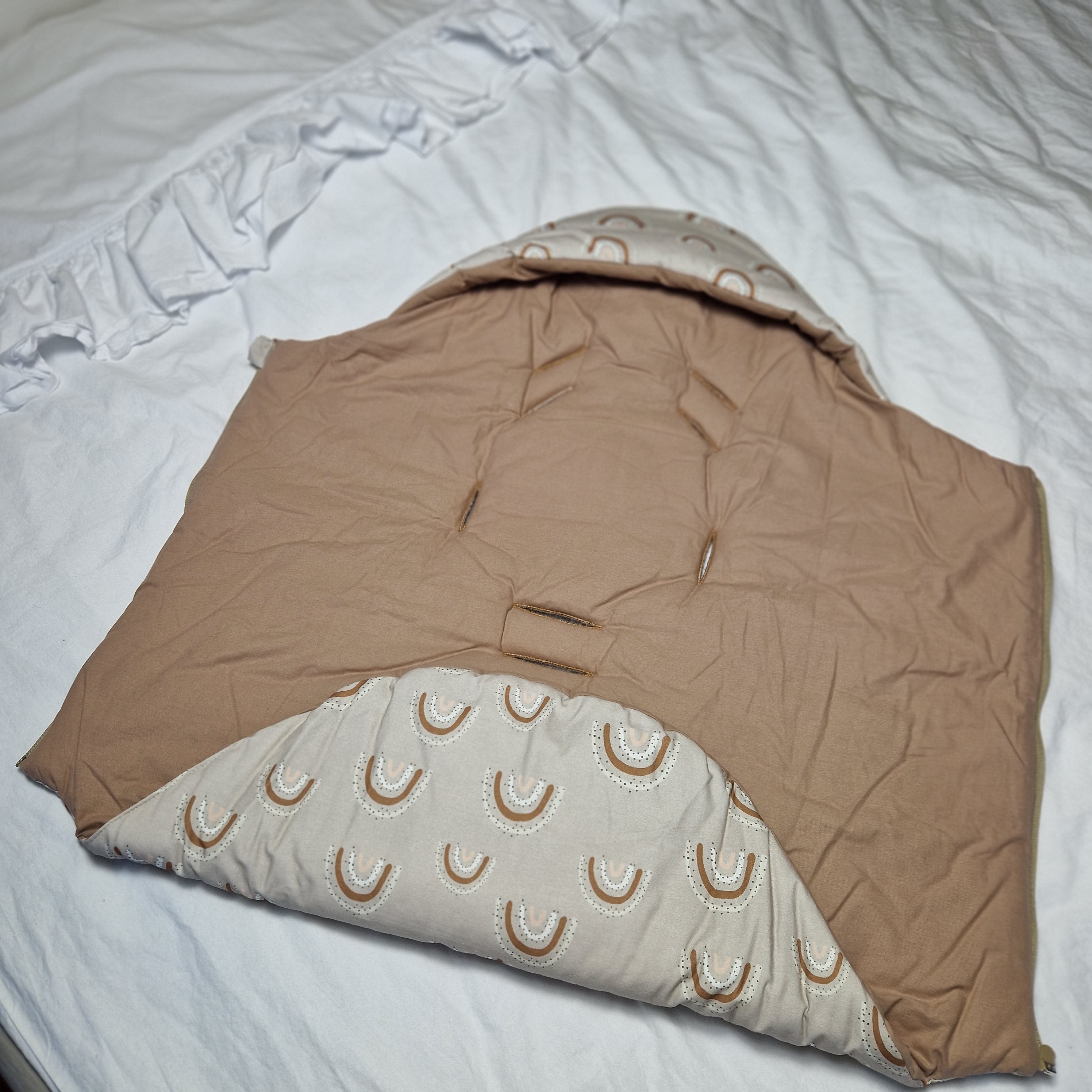 Einschlagdecke für Babyschale mit Reißverschluss | Premium Baumwolle