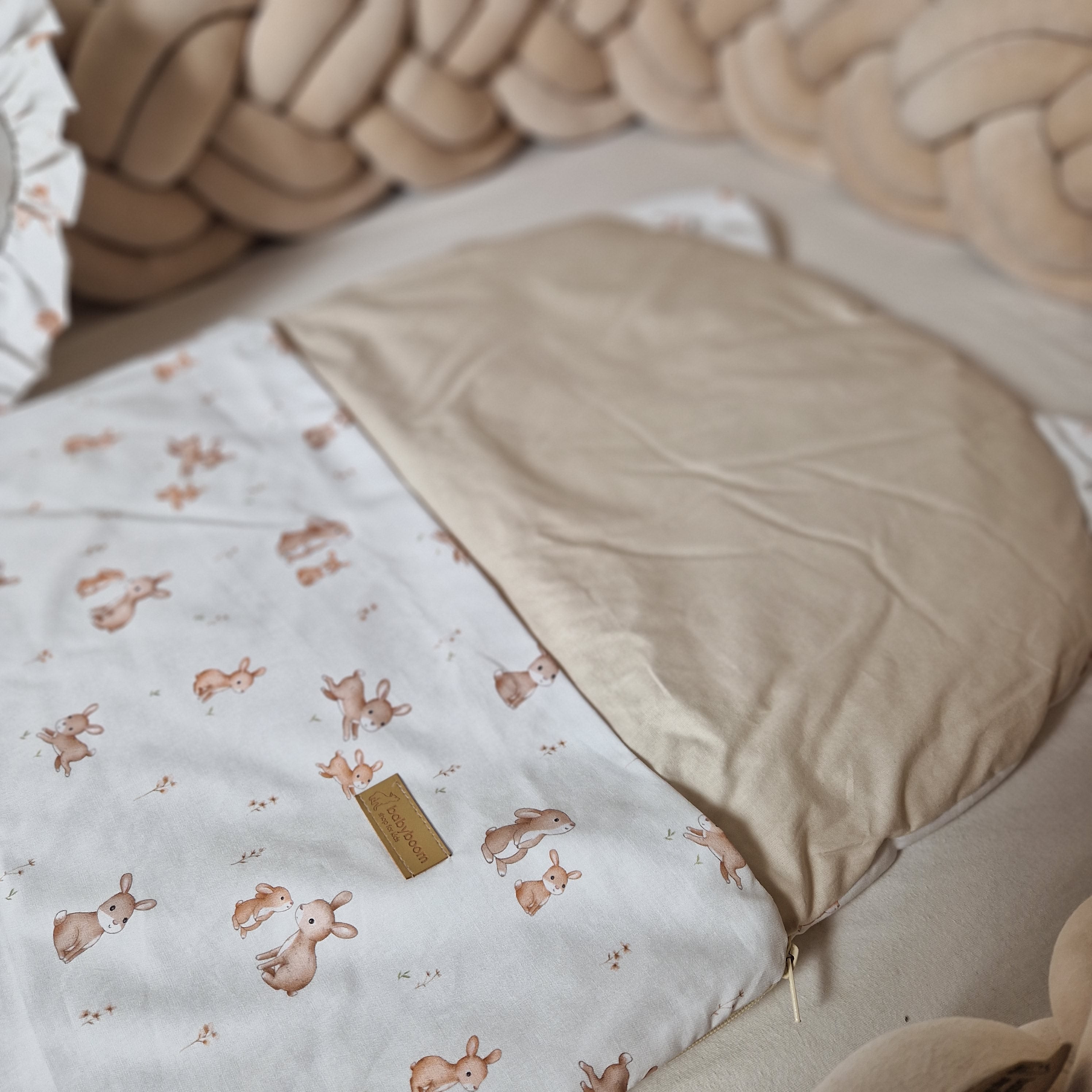 Flacher Schlafsack mit Bärenohren | Premium Baumwolle