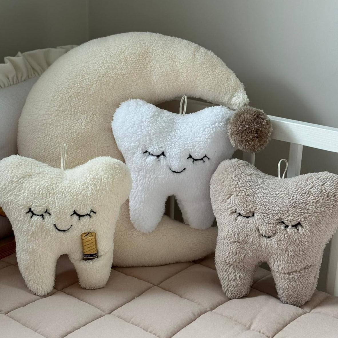 Zahn von der Zahnfee | Fluffy Teddy | Teddy-Stoff
