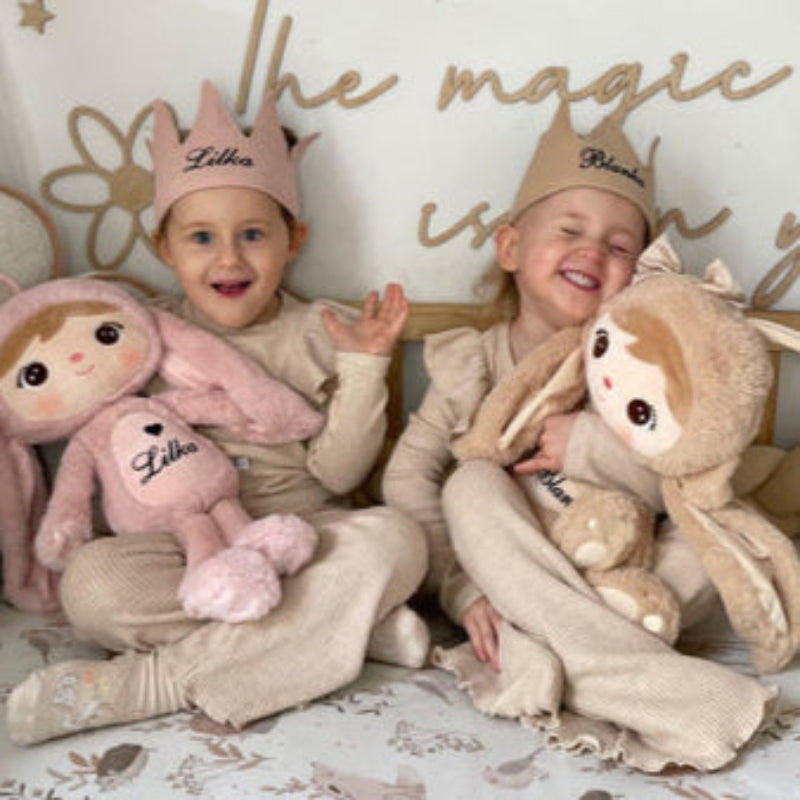 Geburtstagskrone | Musselin Beige