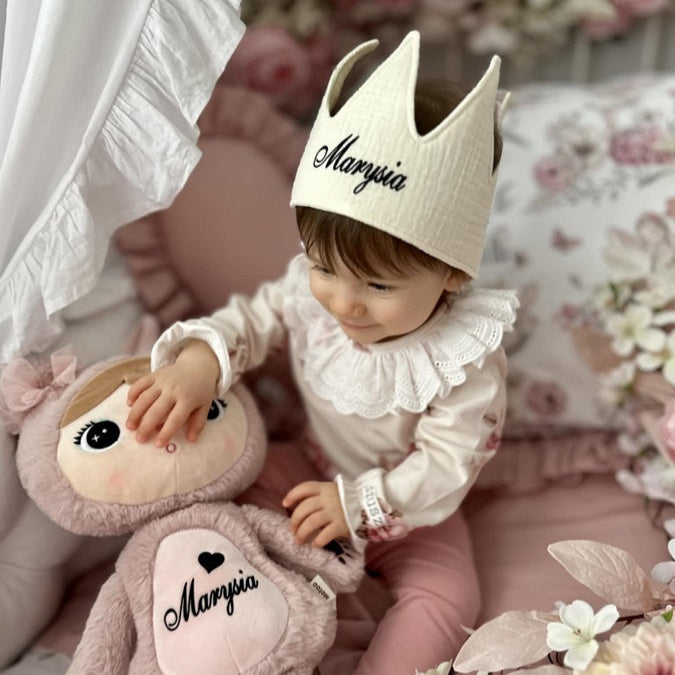 Geburtstagskrone | Musselin Ecru