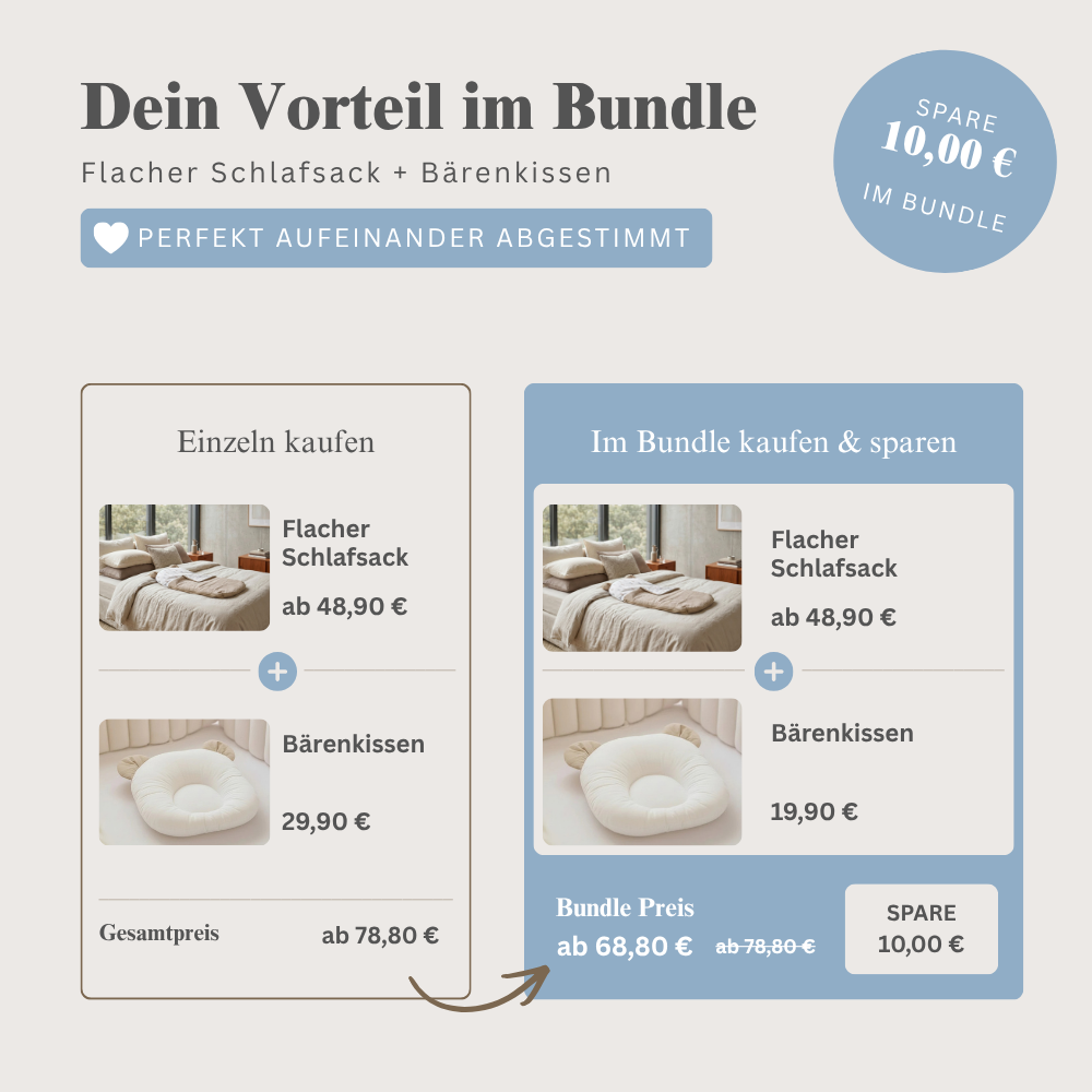 Flacher Schlafsack Shiny mit Rüschen | Baumwolle