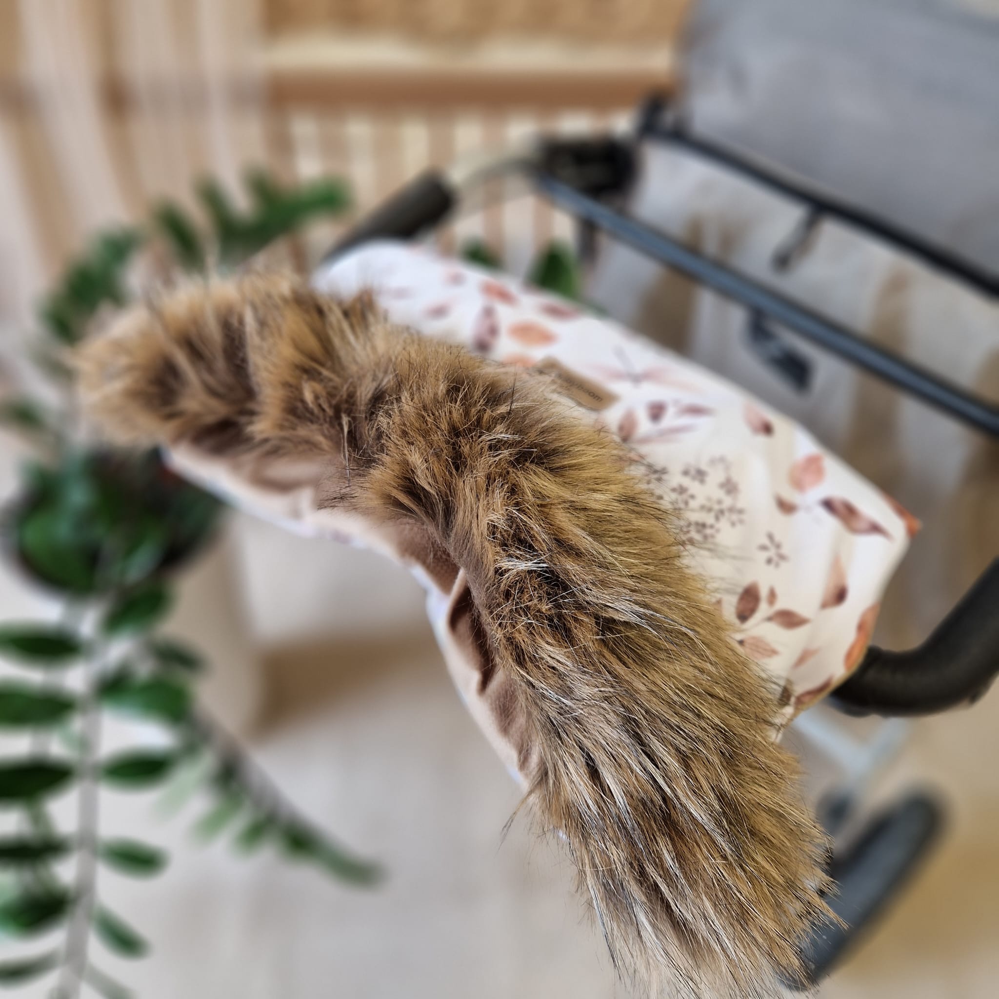 Handmuff ESKIMO | Herbstblätter & Samt Natural