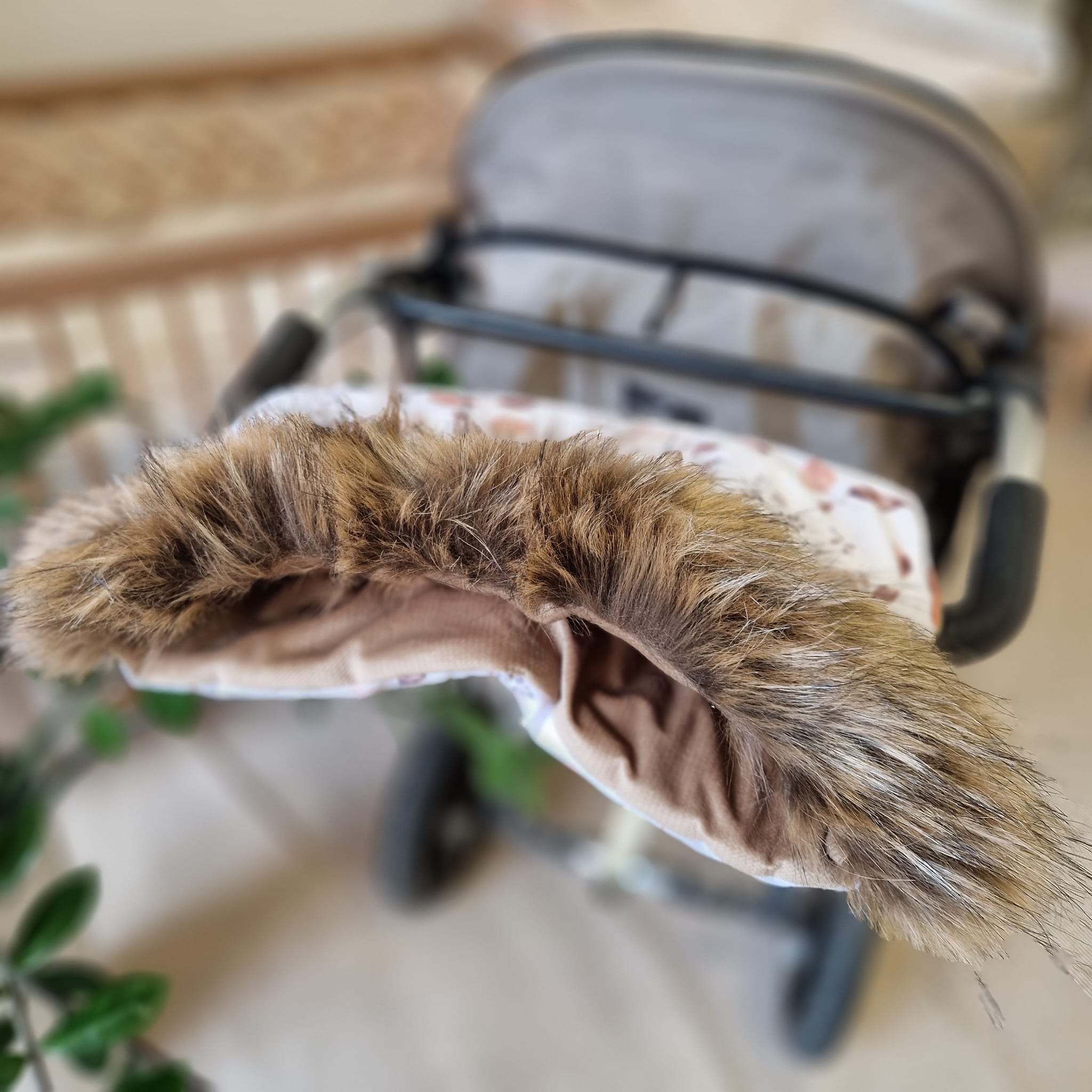 Handmuff ESKIMO | Herbstblätter & Samt Natural