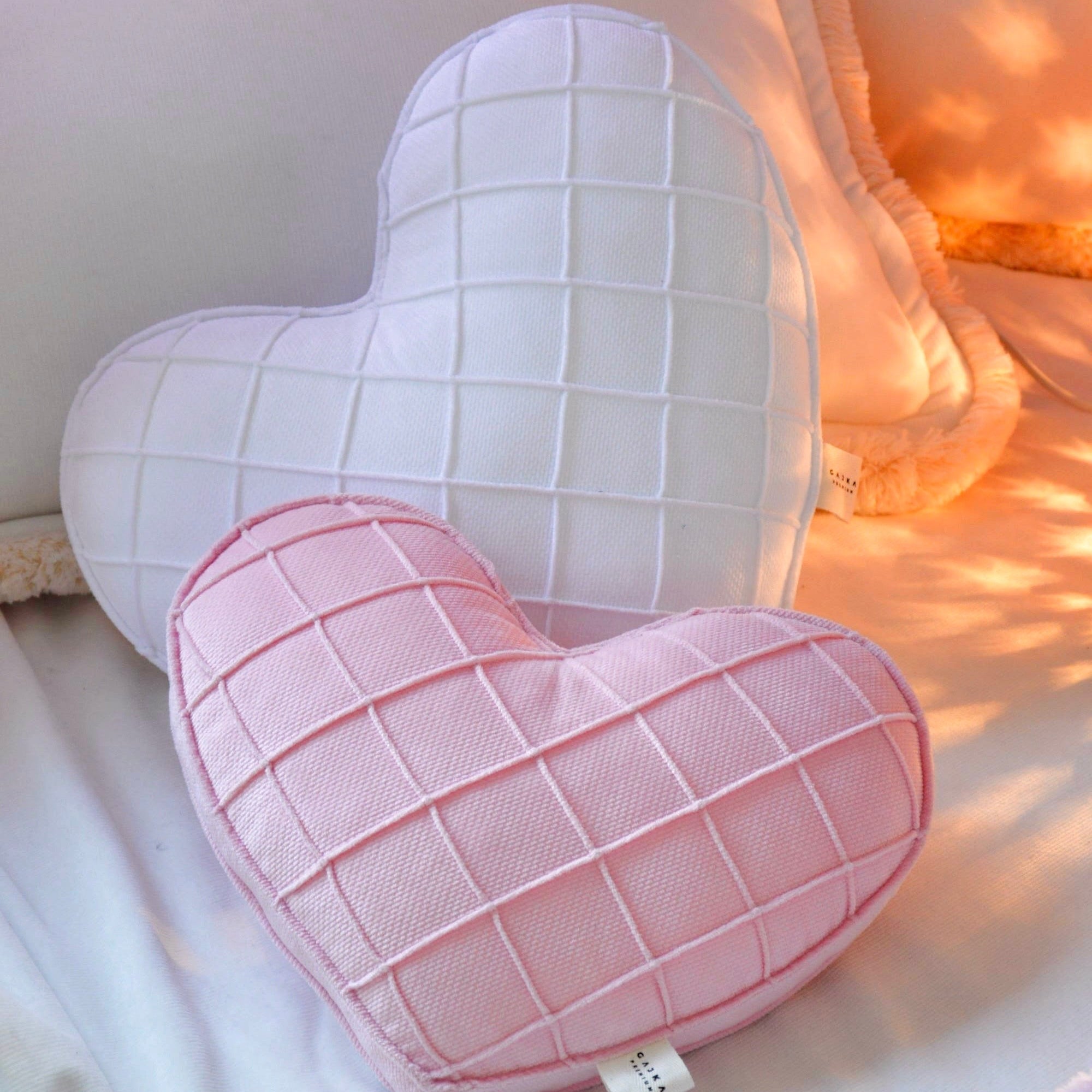 Dekokissen Herz gesteppt | Samt