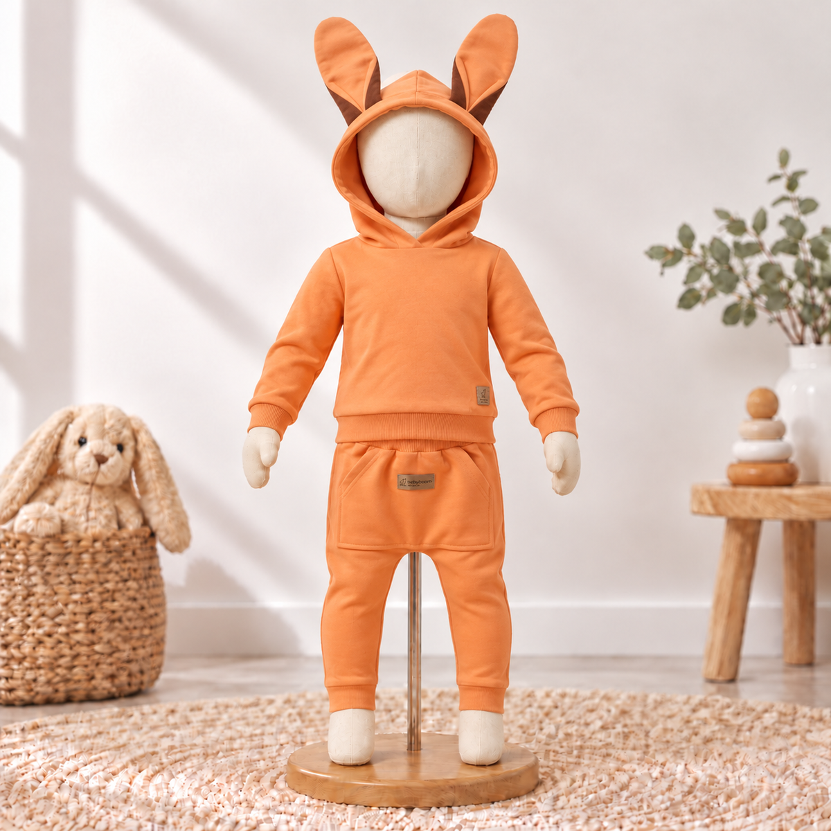 Jogging-Set Häschen | Premium-Sweatstoff Orange