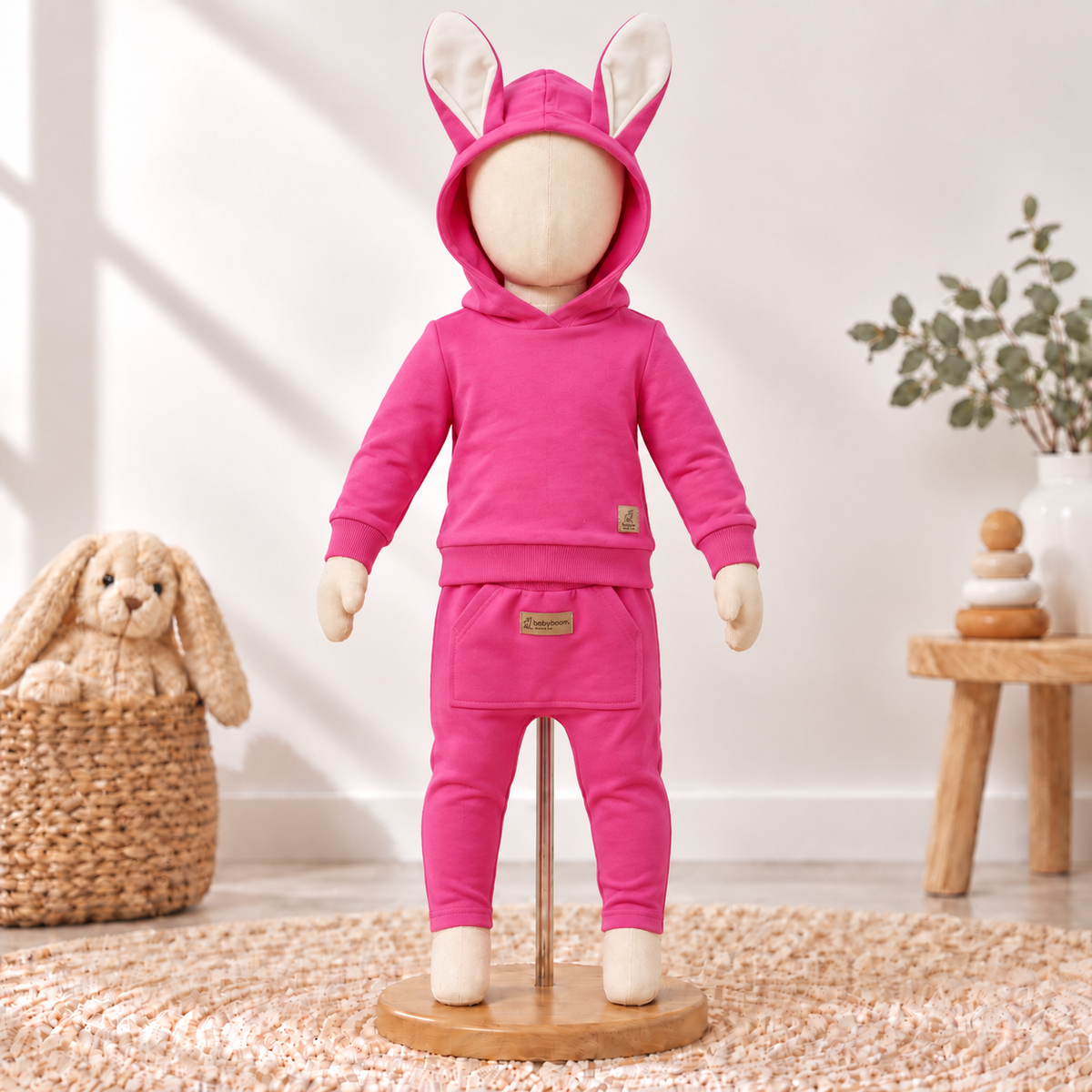 Jogging-Set Häschen | Premium-Sweatstoff Pink