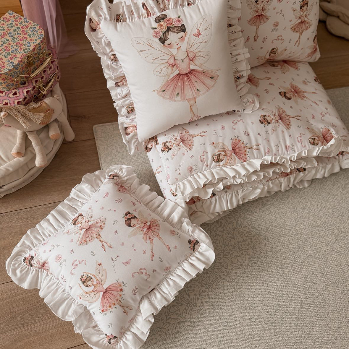 Luxus Dekokissen Ballerina | Premium Baumwolle