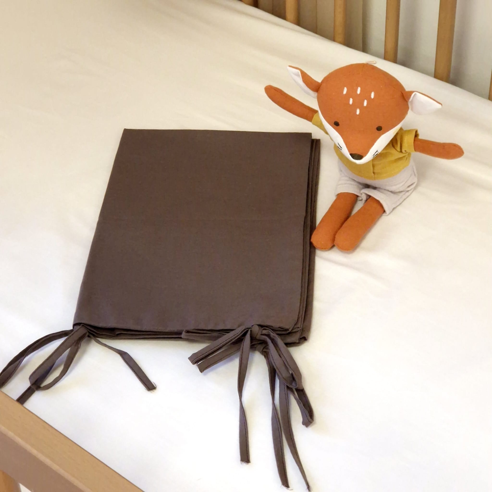 Kissenbezug geschnürt | Baumwolle | Braun | 1x Kissenbezug 60 x 40 cm