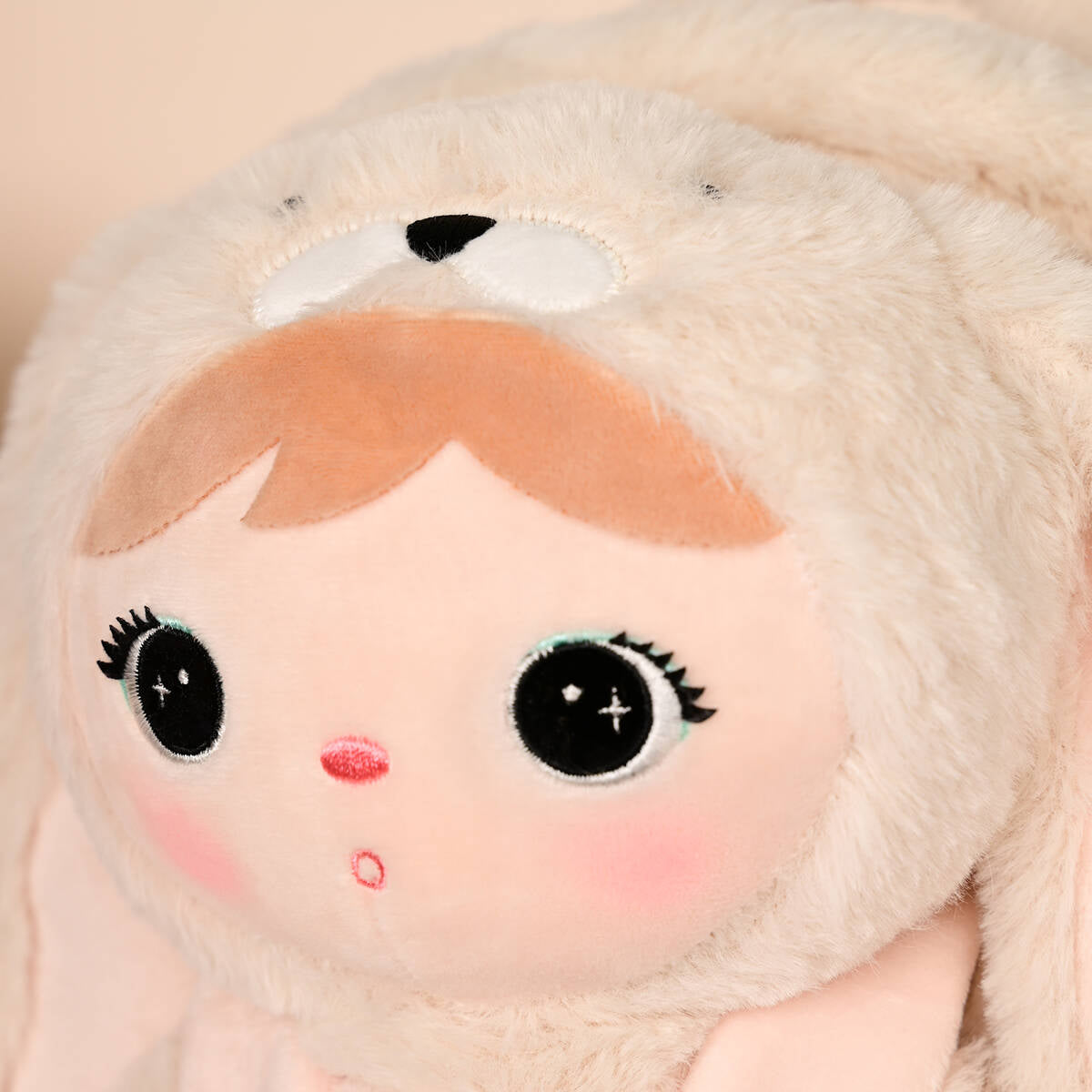 Personalisierter Stoff-Rucksack | Häschen Hell-Beige