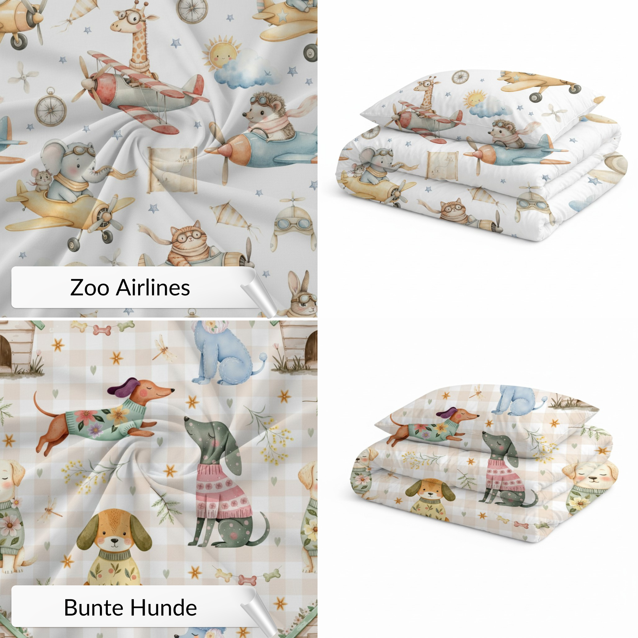 Kinderschlafsack Set | Premium Baumwolle & Samt