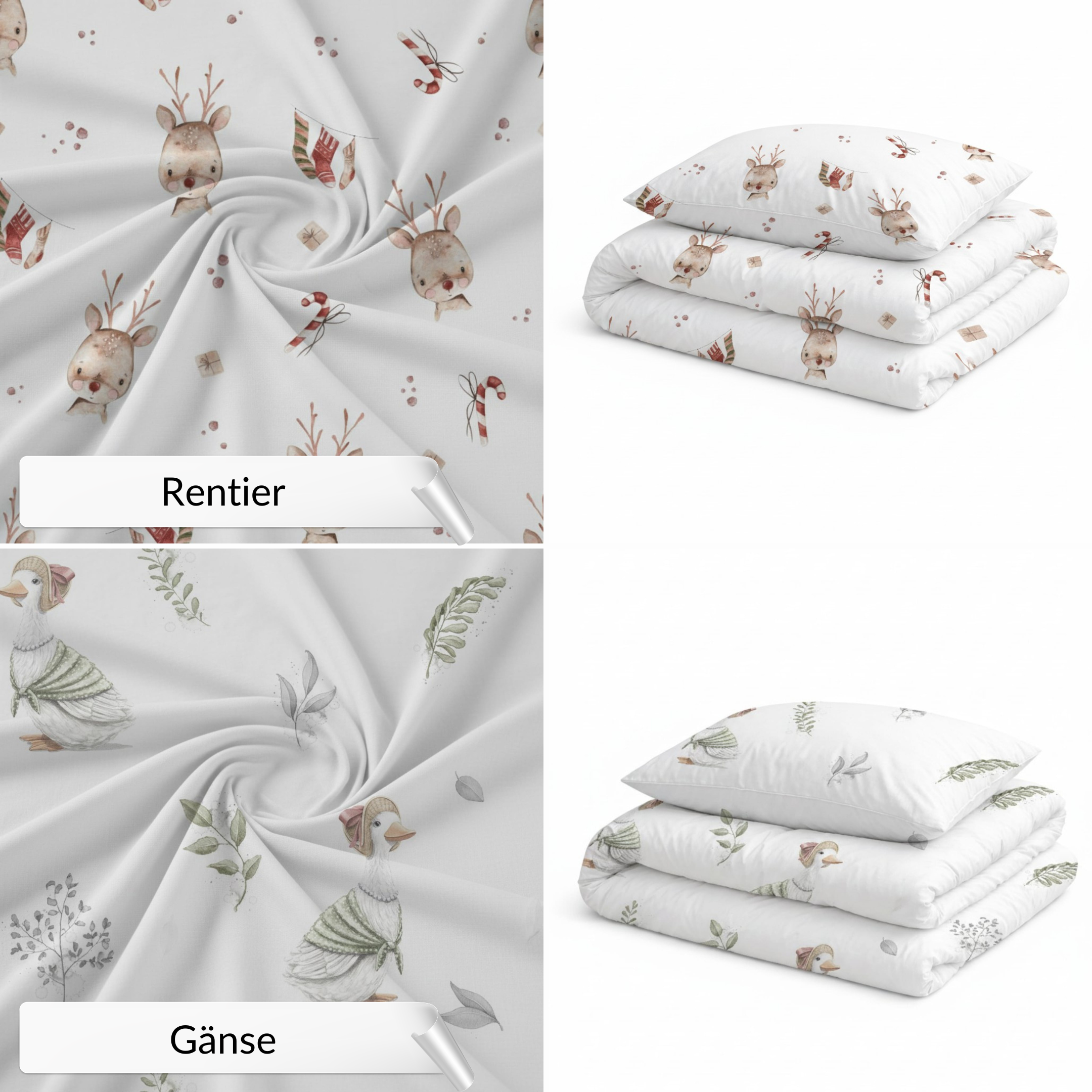 Kita-Set aus Decke & Kissenbezug inkl. Wechselbeutel & Tasche | Premium Baumwolle & Samt