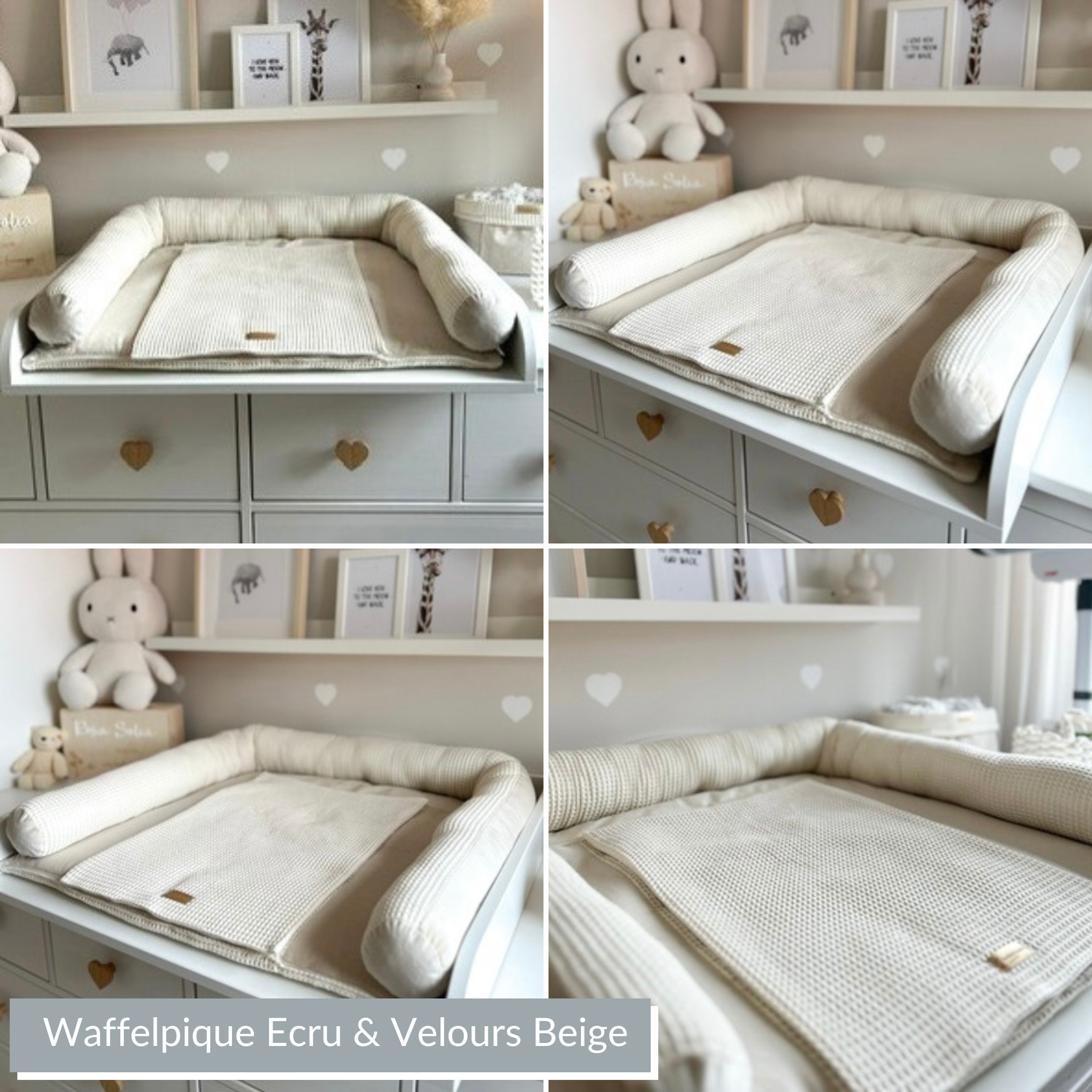 Wickelauflage ROYAL | Waffelpique & Velours