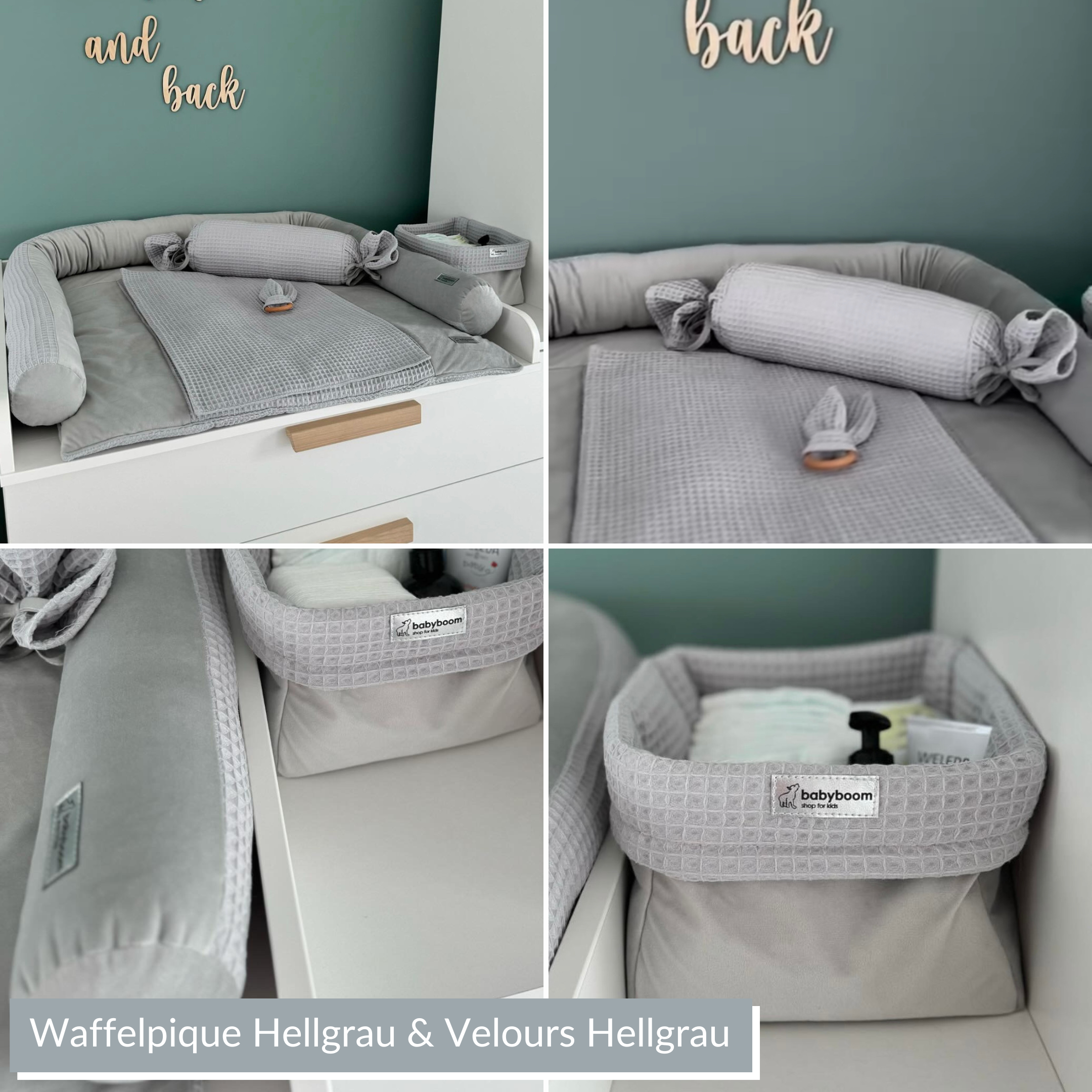 Wickelauflage ROYAL | Waffelpique & Velours