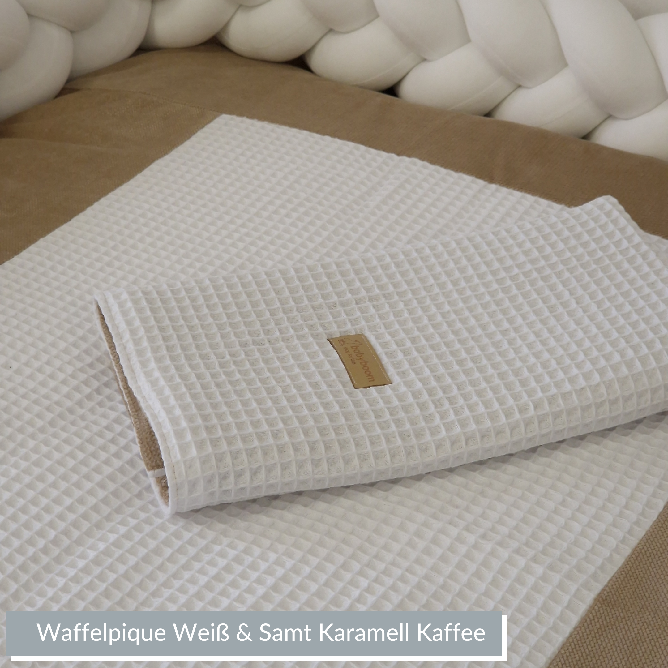 Wickelauflage ROYAL | Waffelpique & Velours