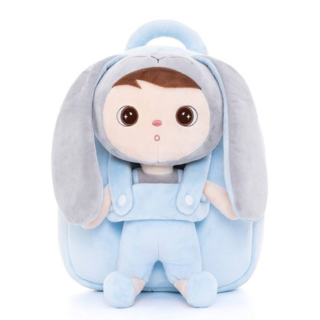 Personalisierter Stoff-Rucksack | Hase Blau