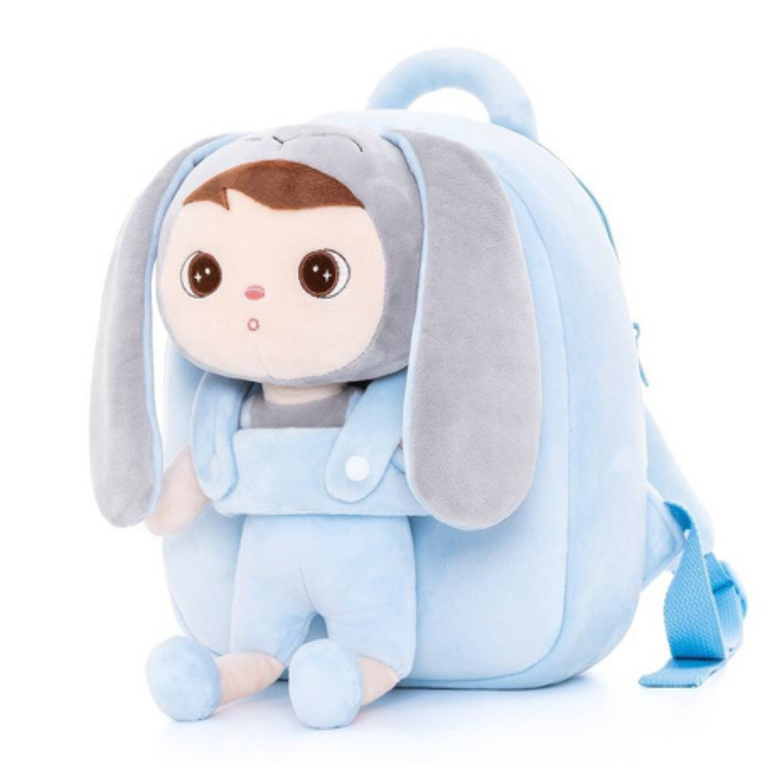 Personalisierter Stoff-Rucksack | Hase Blau