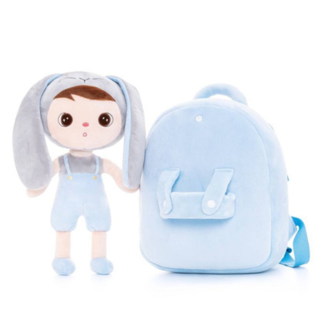 Personalisierter Stoff-Rucksack | Hase Blau