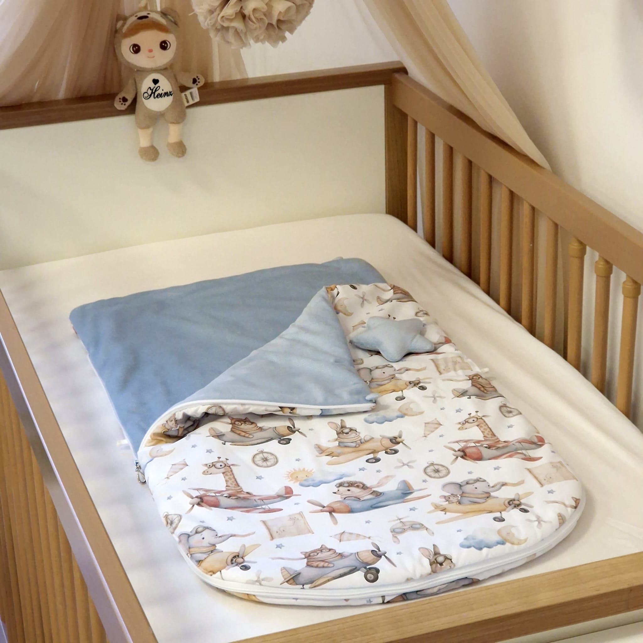 Luxus Babyschlafsack | Premium Baumwolle & Samt