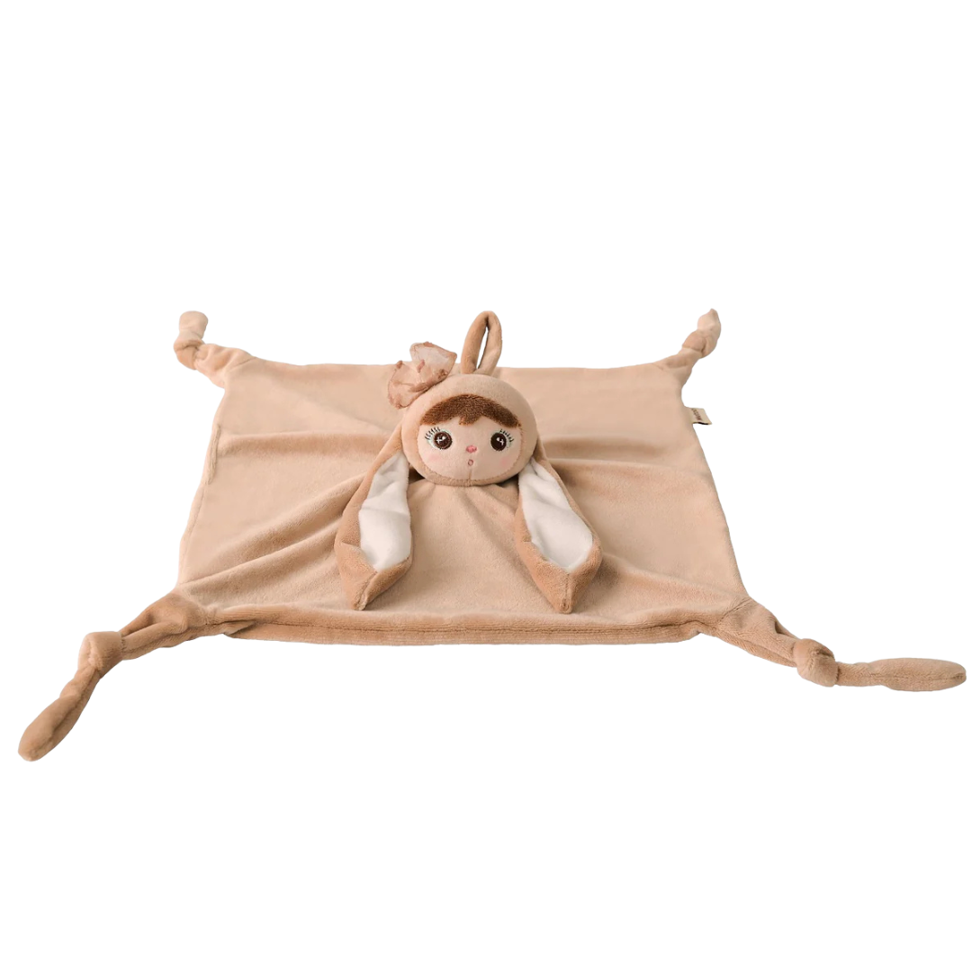 Schmusetuch "Cuddle" | Beige mit Schleife