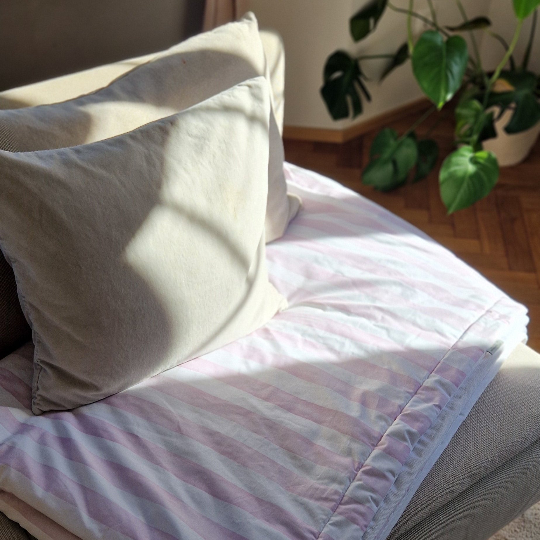 Tagesdecke mit Fransen "Gajka" | Premium Baumwolle & SAMT-Stoff