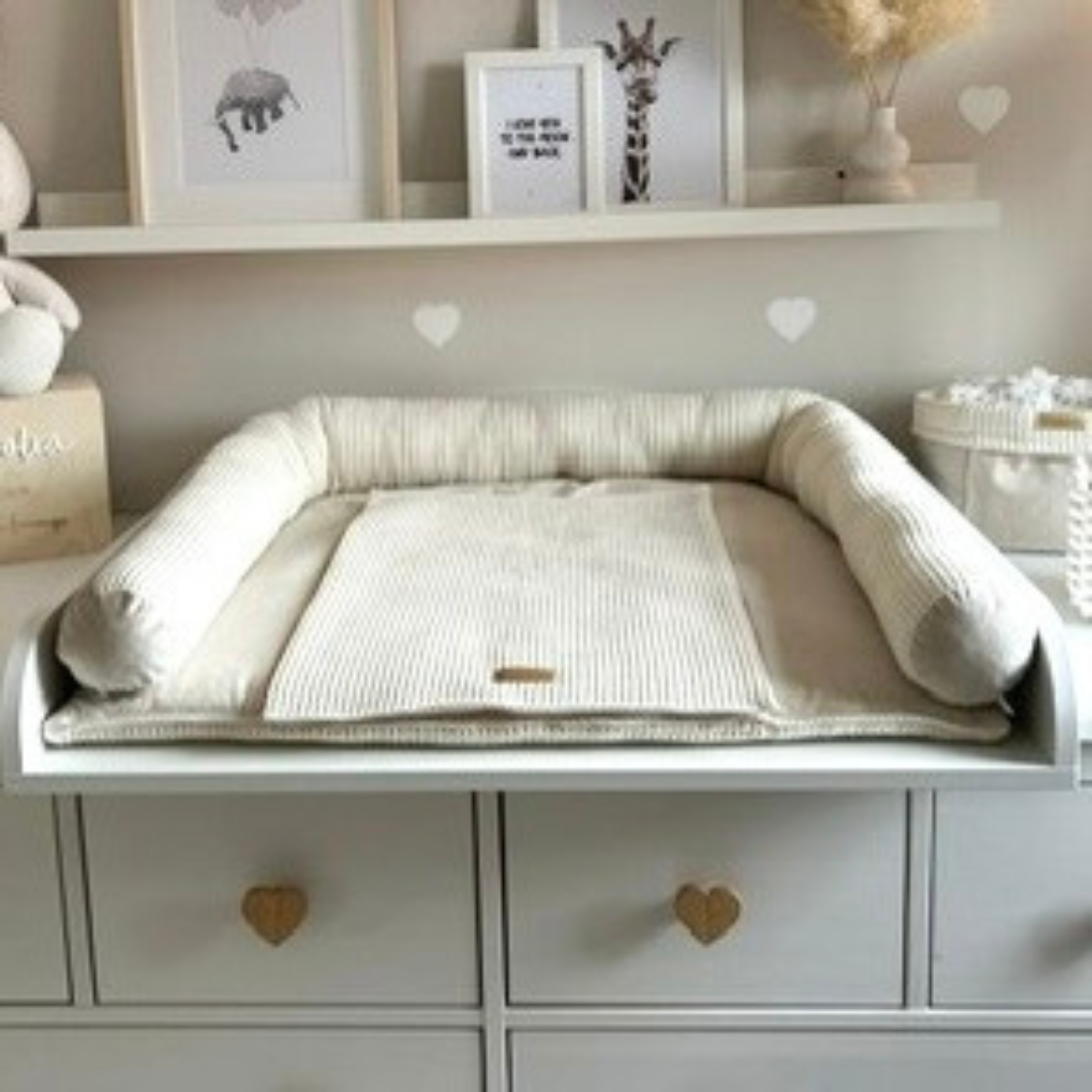 Wickelauflage ROYAL | Waffelpique & Velours